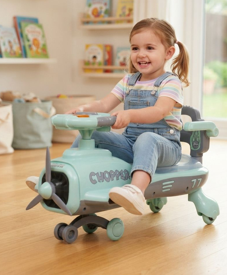JoyRide Ride-on Chopper CAR Car Non Battery Operated Ride On - Green-picture-4