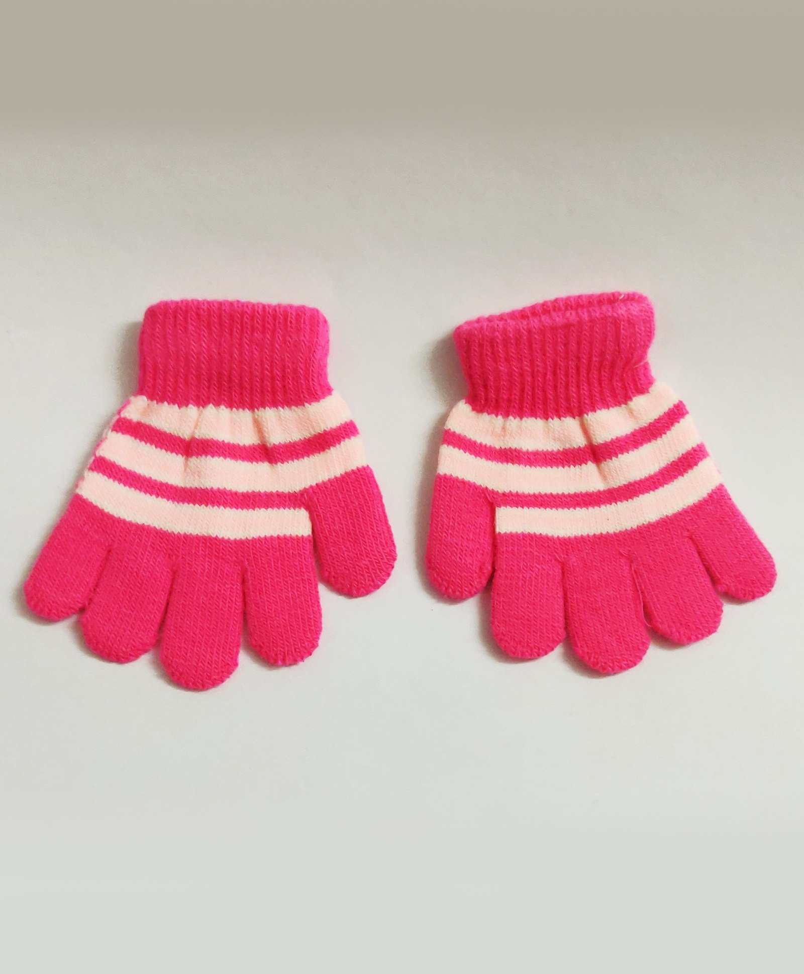 Kid-O-World PinRugby StripedGloves - Light Pink-image-35