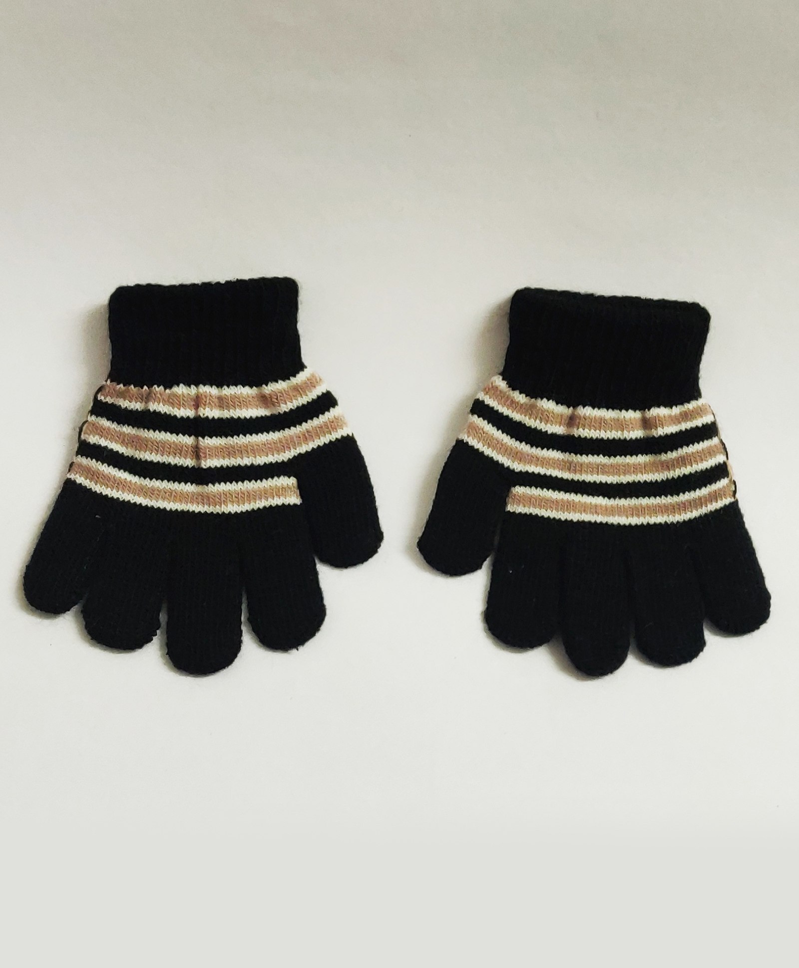 Kid-O-World PinRugby StripedGloves - Black