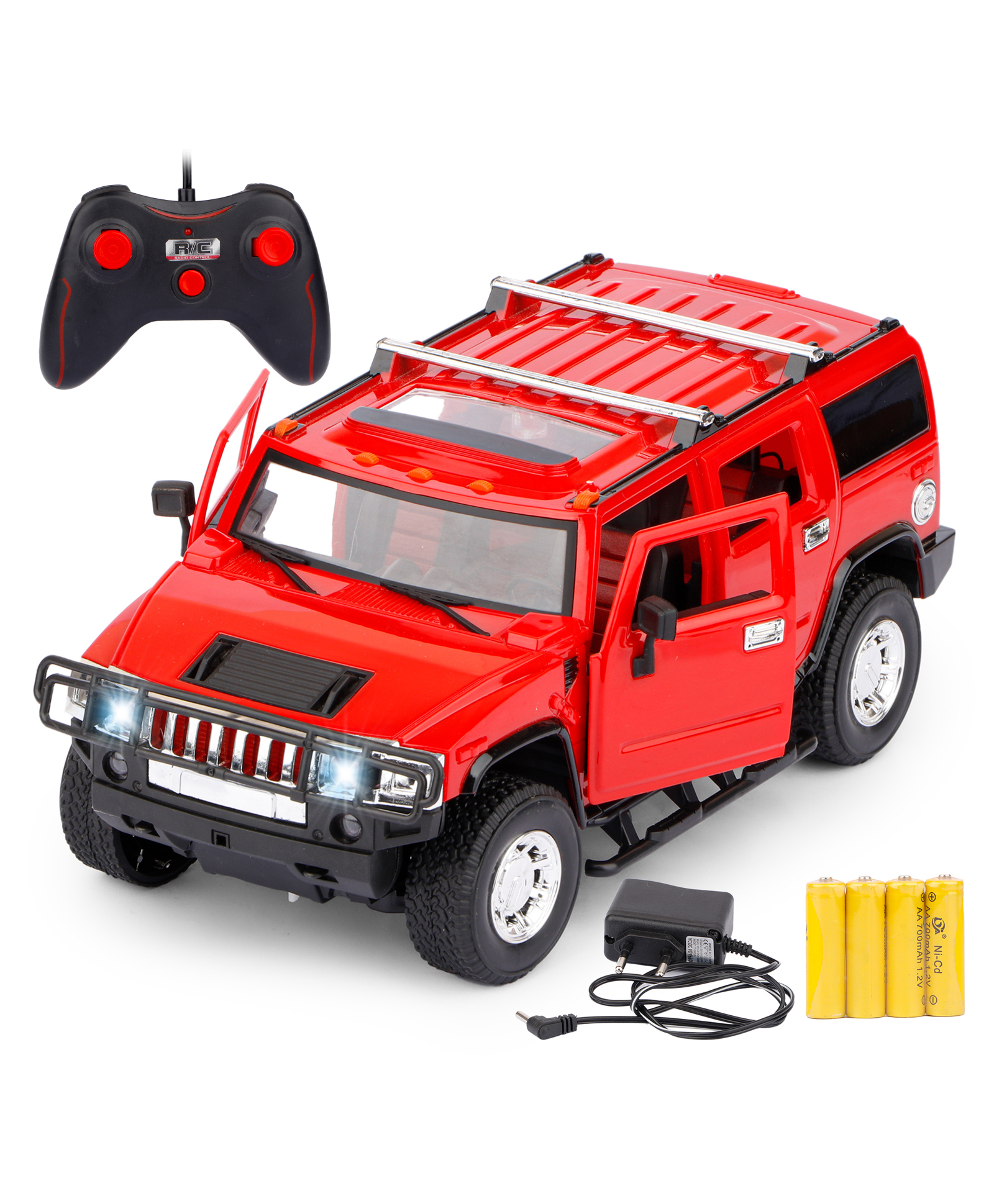 Fiddlerz Remote Control Racing Car Toy For Kids USB Rechargeable Rc Car with Opening Doors Random Color Disatch-image-1