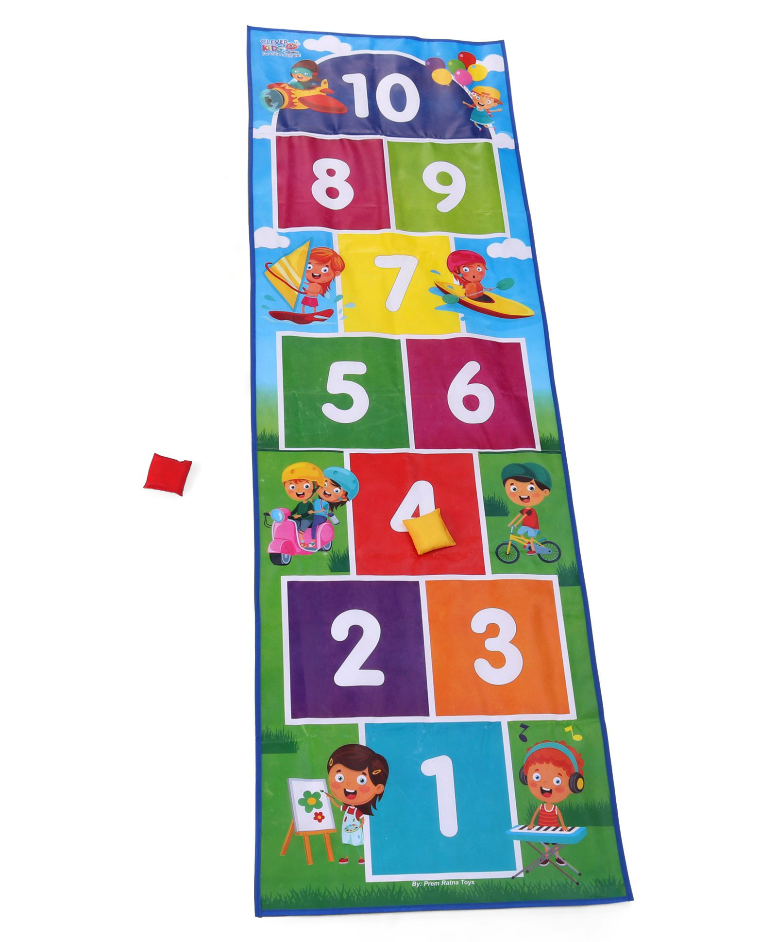 BitFeex Hopscotch Count & Jump Mat Play Game - Multicolor-image-5