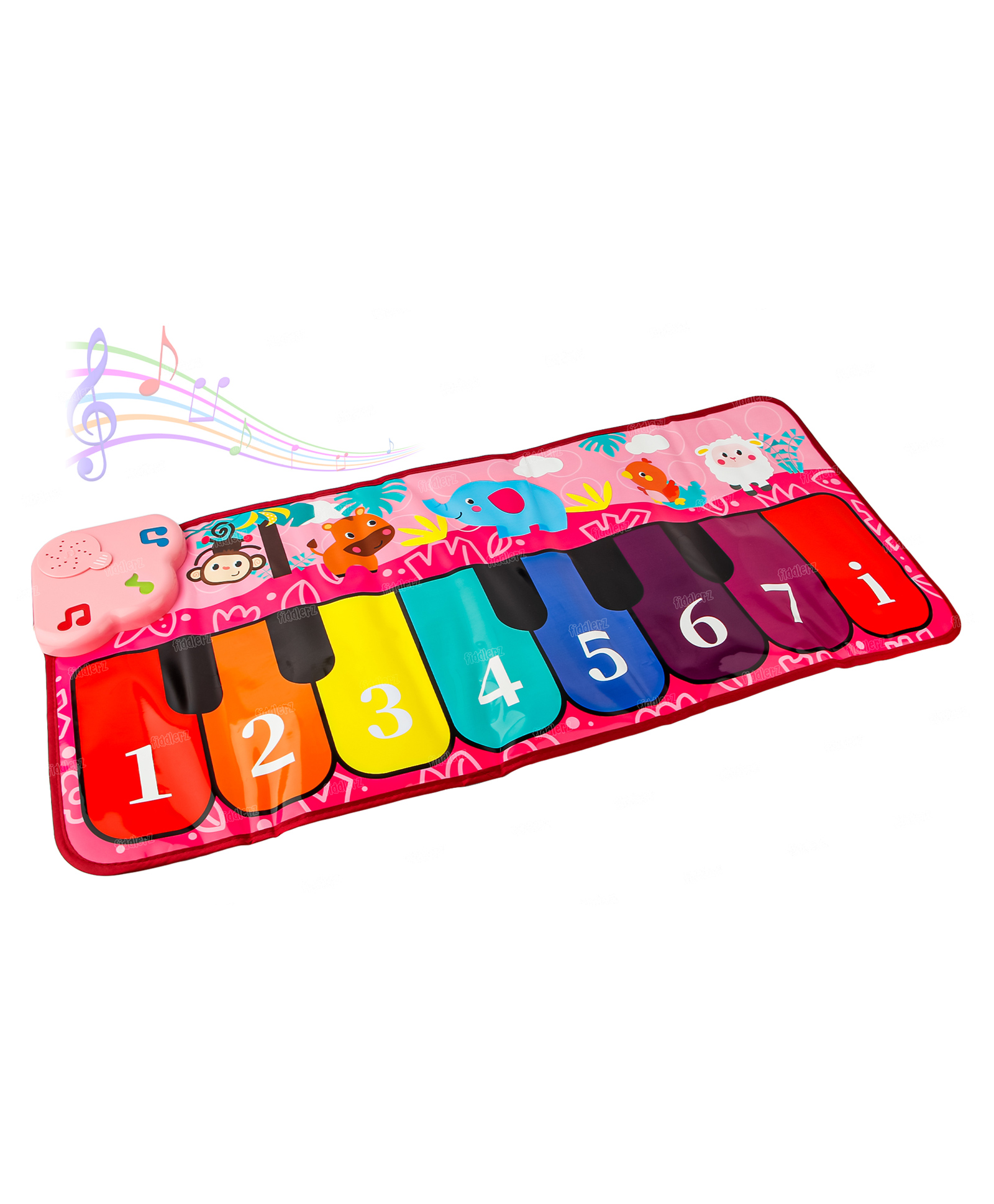 Fiddlerz Kids Musical Mats Toy Music Piano Keyboard Dance Floor Mat Portable Educational Toys - Multicolour-image-7