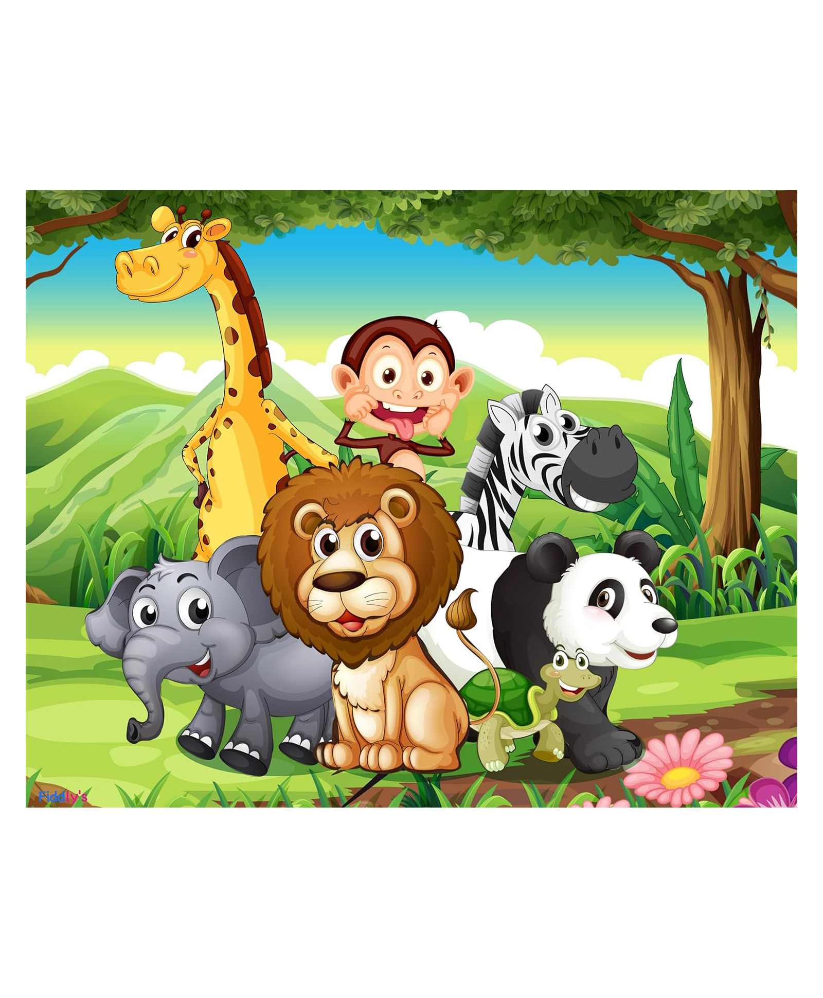 Fiddlys Wood Jigsaw Puzzles Animal World Multicolour - 54 Pieces-image-19