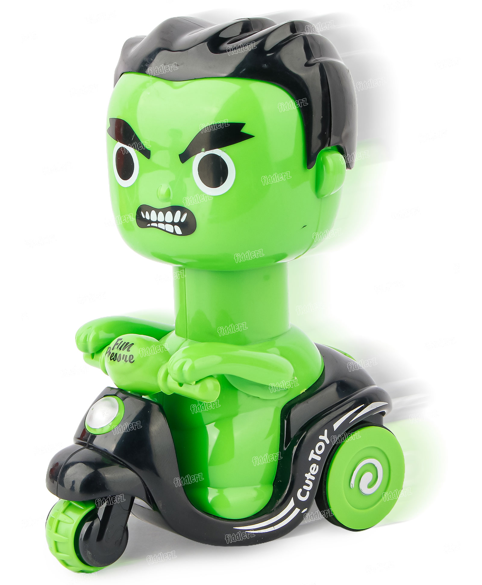 Fiddlerz Friction Powered Scooty Play Set Press and Go Spidy Scooter Toys - Green-image-44