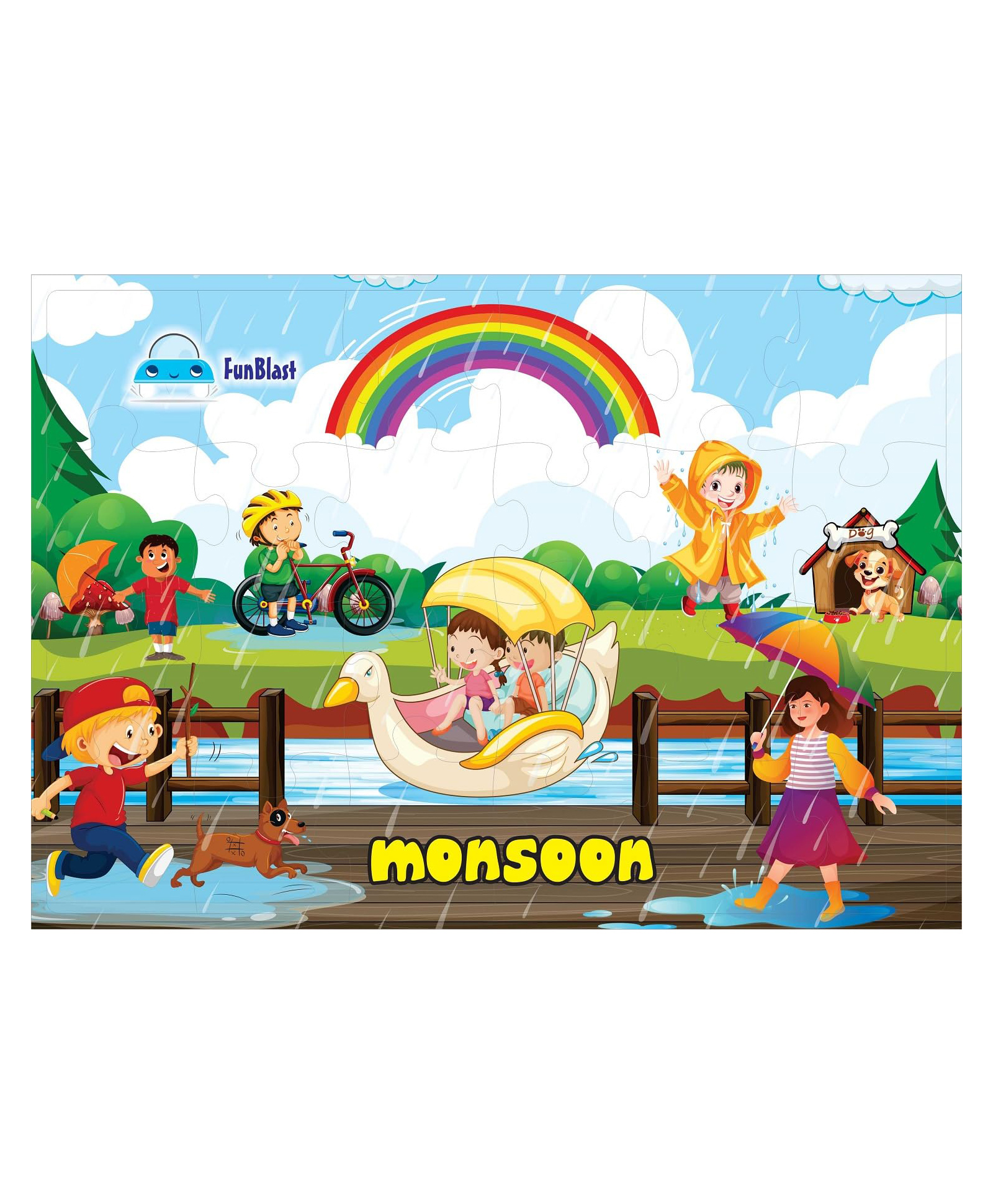 FunBlast Monsoon Season theme Jigsaw Puzzle for Kids  Set of 1- 24 Pcs Puzzle-image-31