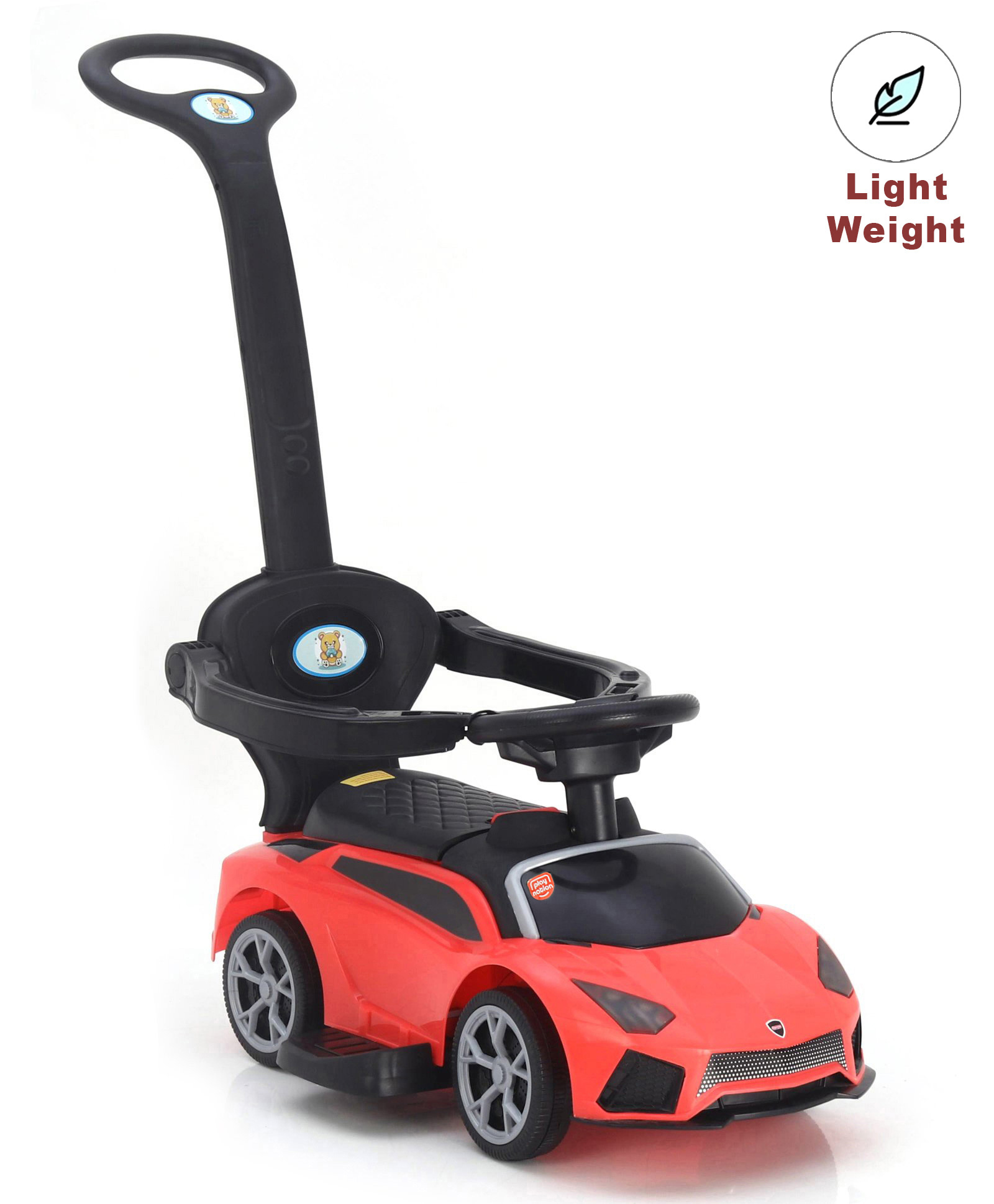 Play Nation 3 in 1 Manual Push Ride on Car with Parent Push Handle - Red-picture-30