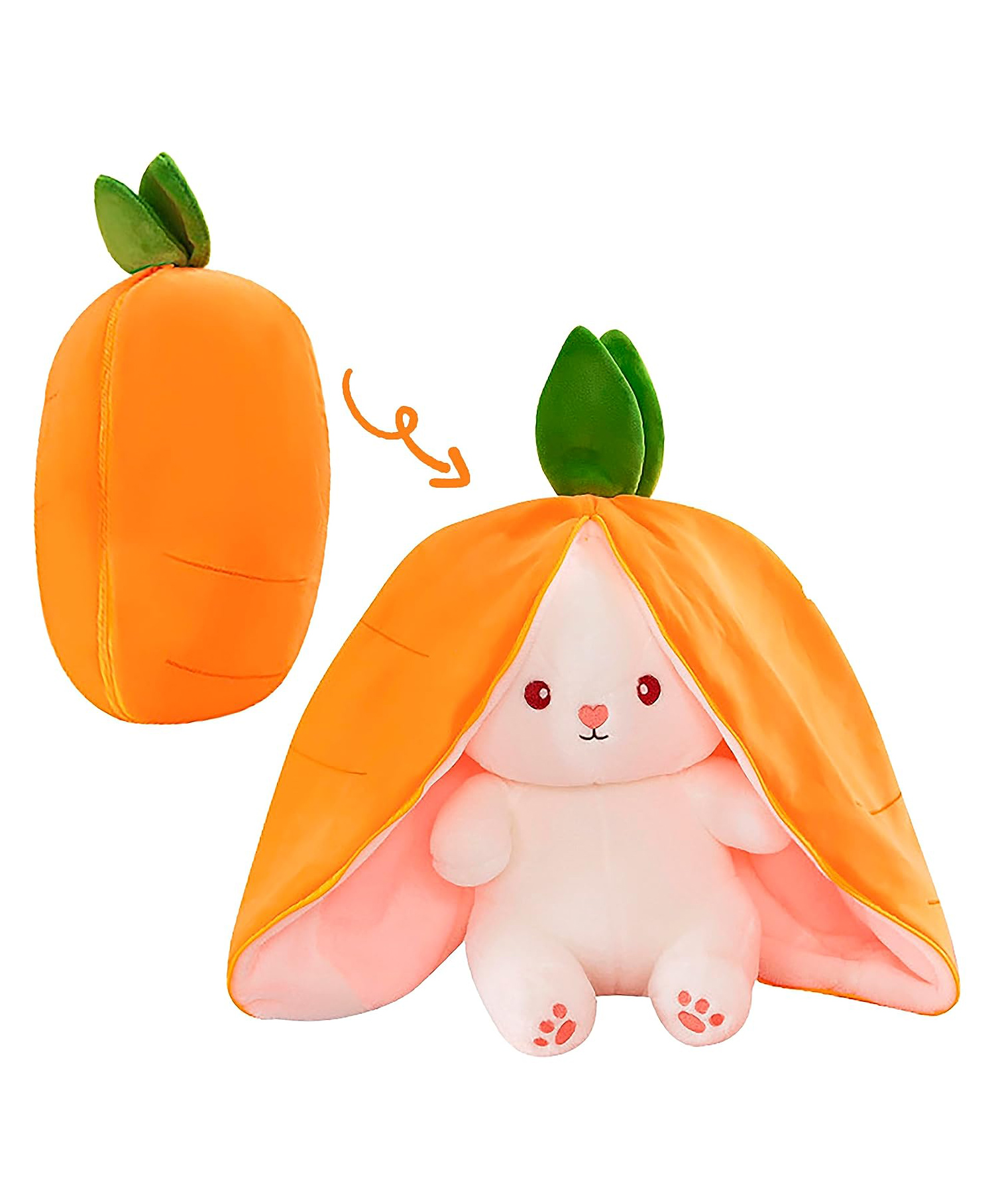 Besties Adorable Bunny Carrot Rabbit Plushie Pet  (Orange) - Height 13.3 Inches-image-41