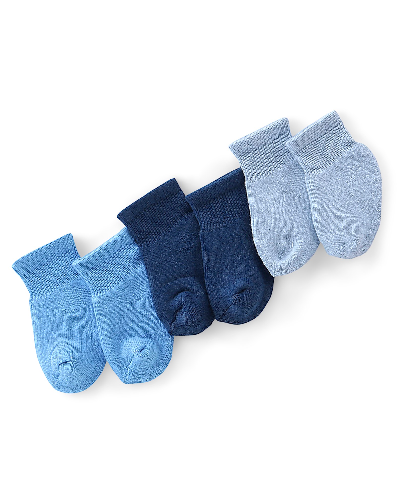 Doodle Poodle Cotton Rich Terry Ankle Length Socks Solid Design Pack of 3 - Navy Blue-picture-35