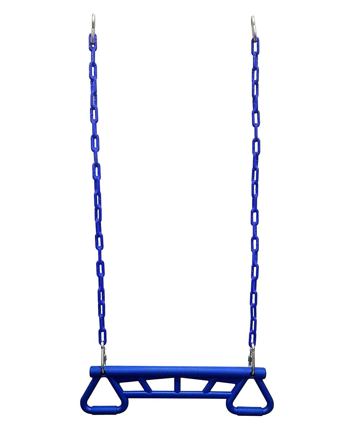 Hop N Play Gym Trapeze Bar Rings with Plastic Coated Chain Swing Set for Kids - Blue-picture-19