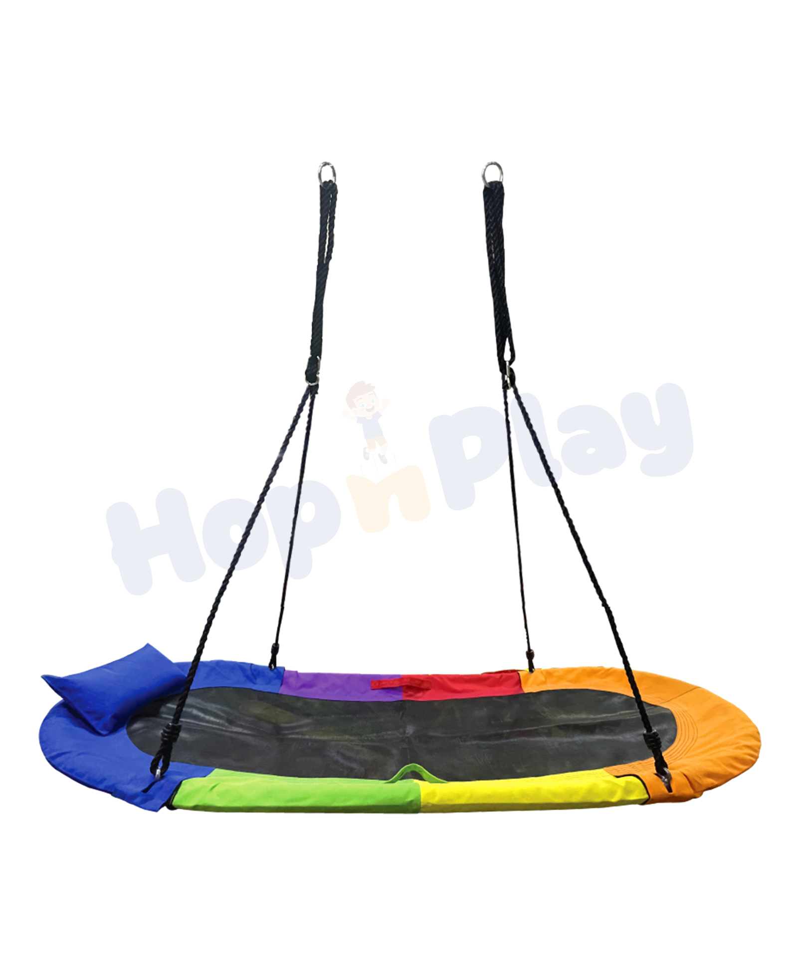 Hop N Play Hammock Surf Swing with Pillow for Kids Indoor & Outdoor- Multicolour-image-6