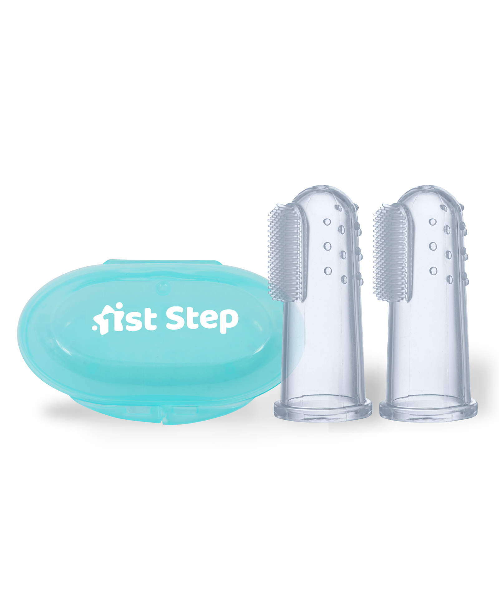 1st Step Silicone Finger Brush Pack of 2 (Pink)-picture-1