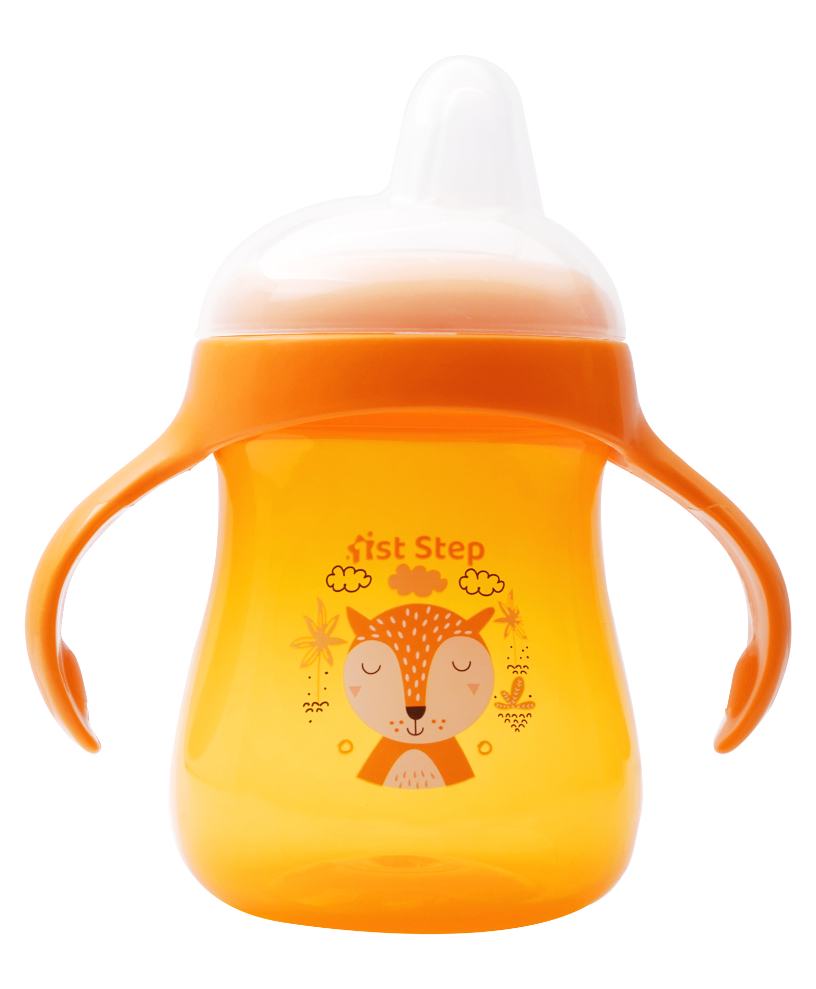 1st Step Matte Collection BPA Free Soft Spout Sipper with Twin Handles for Easy Grip - Orange-picture-31