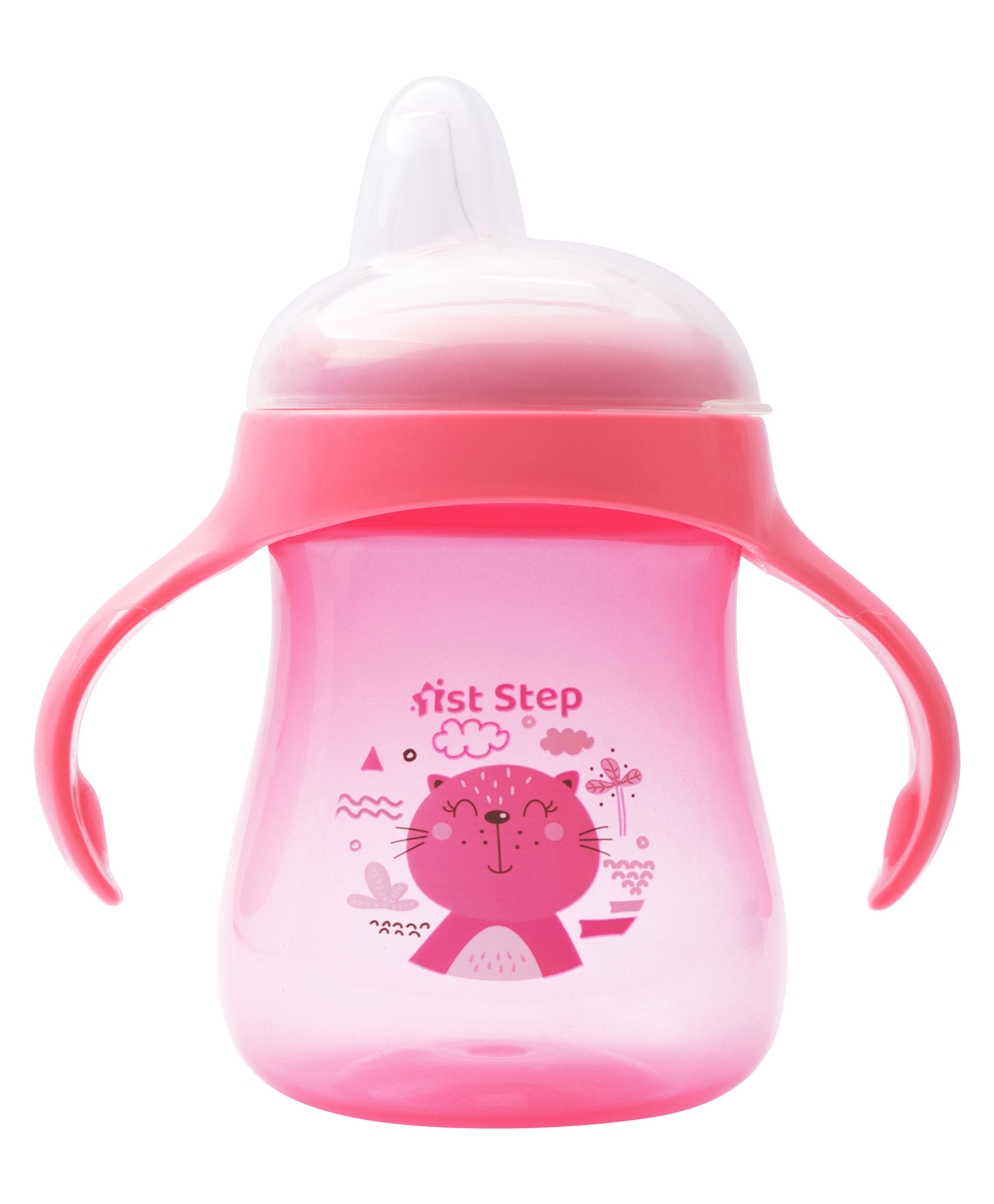 1st Step Matte Collection BPA Free Soft Spout Sipper with Twin Handles for Easy Grip -Pink-picture-23