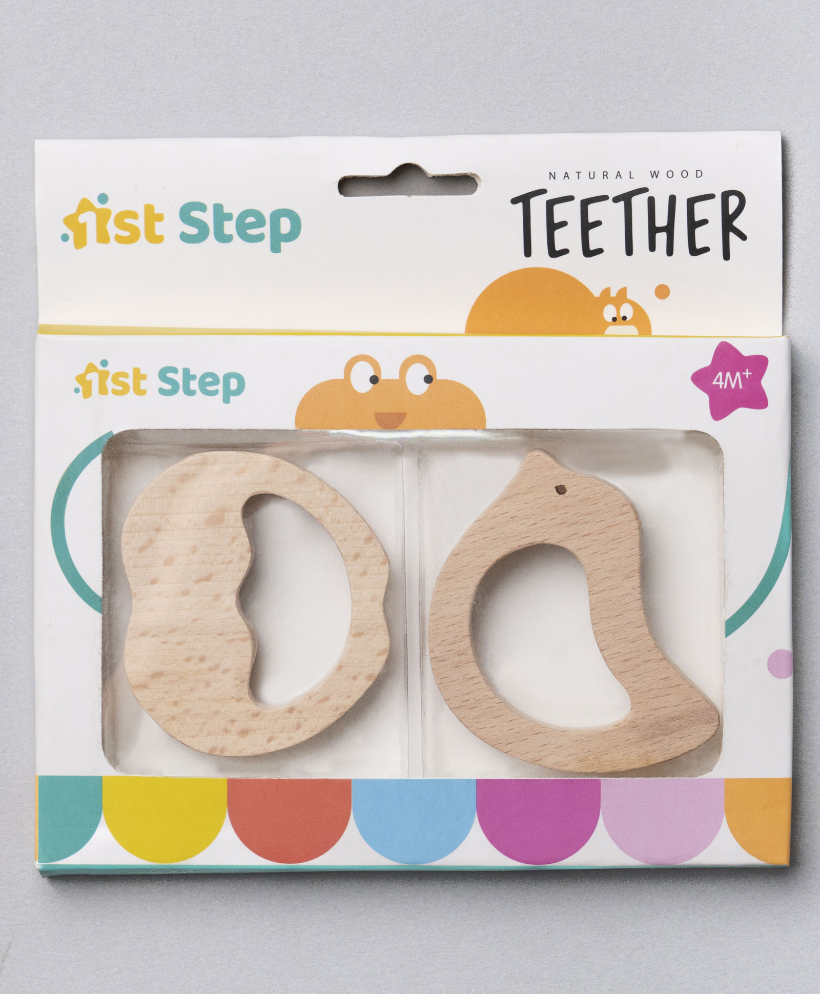 1st Step BPA Free Teether Made of 100% Natural Wood with No Sharp Edges (Bird & Apple)-picture-28