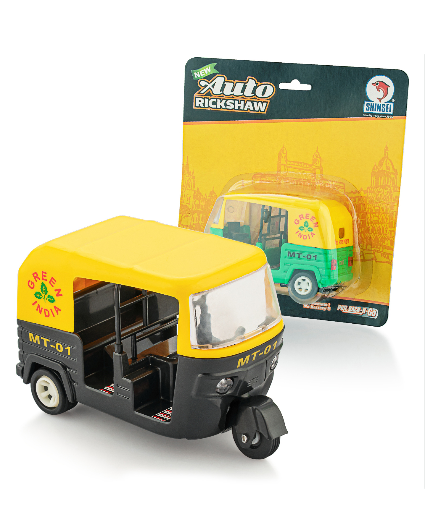 Shinsei Pull Back Mini Auto - Black & Yellow-picture-12