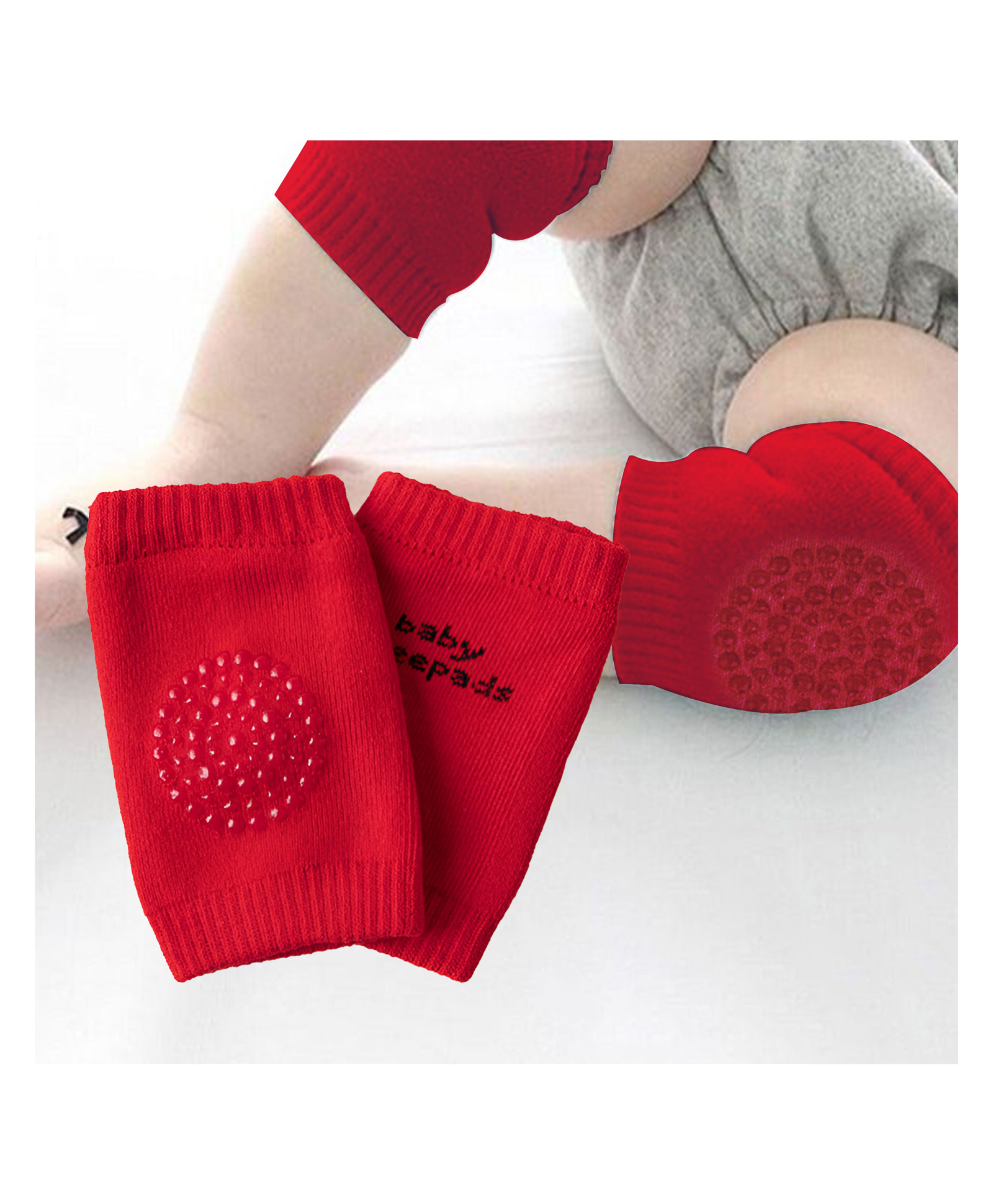 Bembika Baby Kneepad For Crawling - Red-picture-13