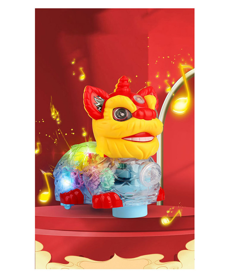 AKN TOYS Musical Gear Transparent Lion Toy With 360 Degree Rotating  with Music and Lights - Color May Vary-image-30