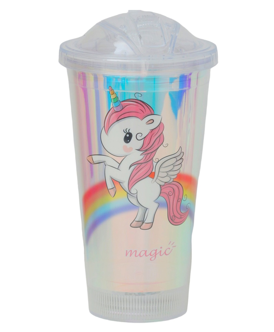 The Procure Store Baby Unicorn Printed Holographic Sipper- Multicolor-image-42