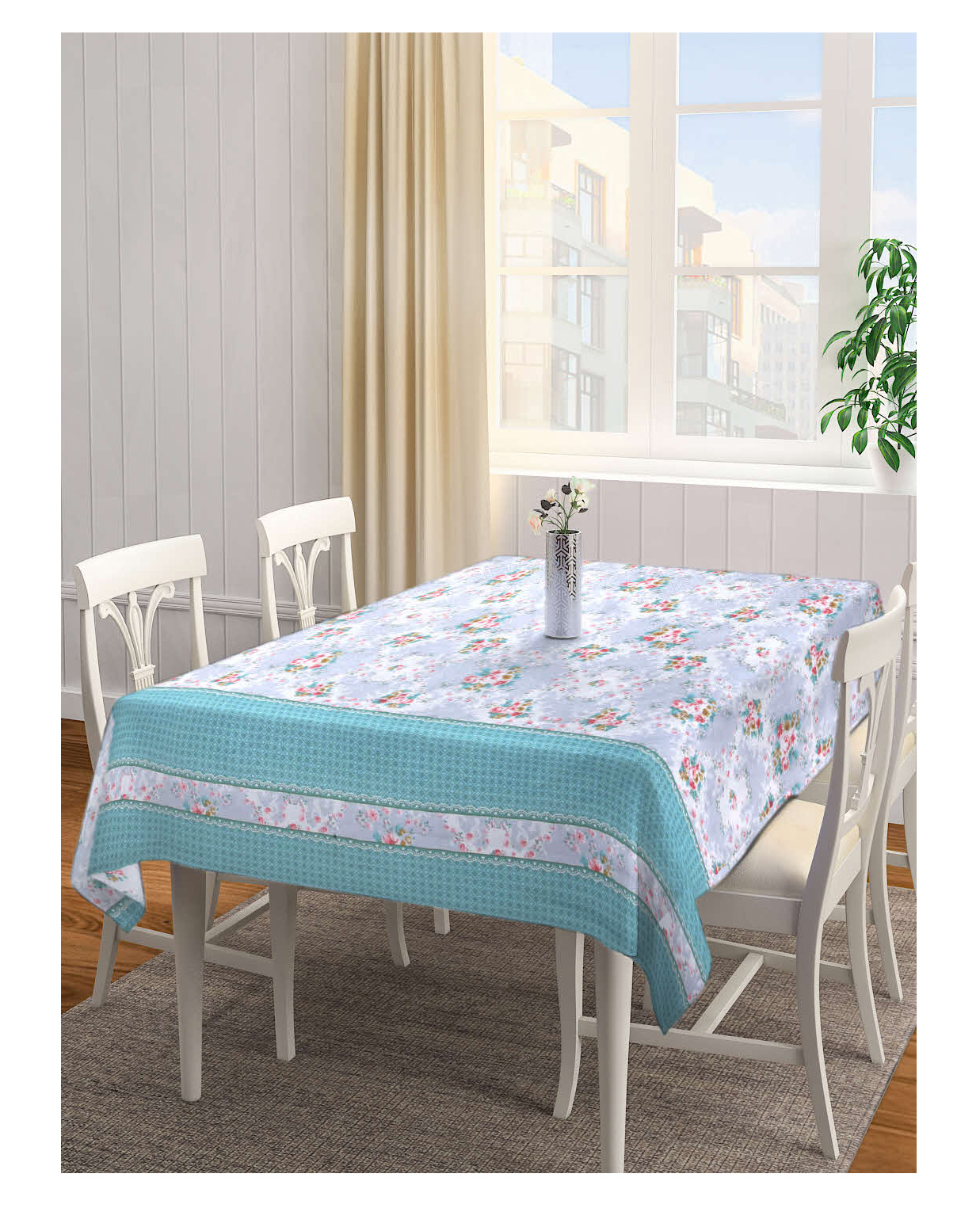 Arrabi TC Cotton Blend 6 Seater Table Cover Artc - Multicolor-picture-12