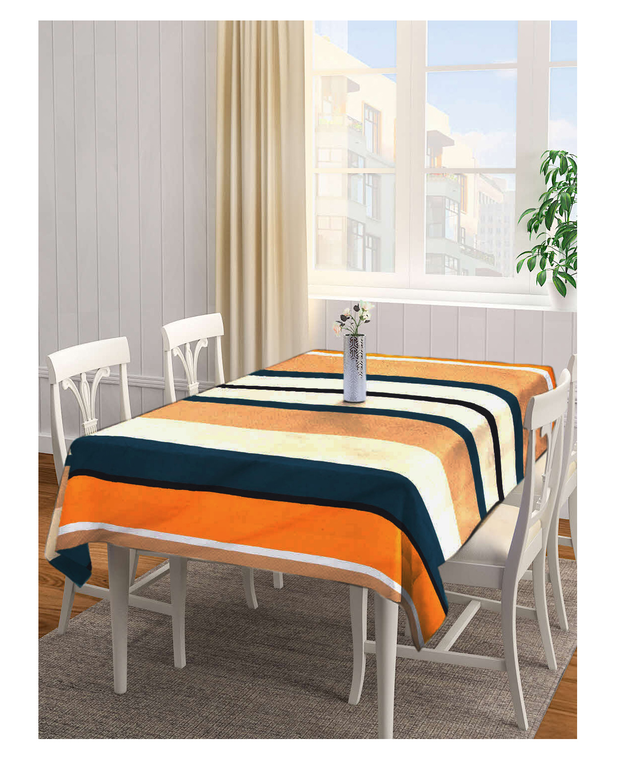 Arrabi TC Cotton Blend 6 Seater Table Cover Artc - Multicolor-picture-16