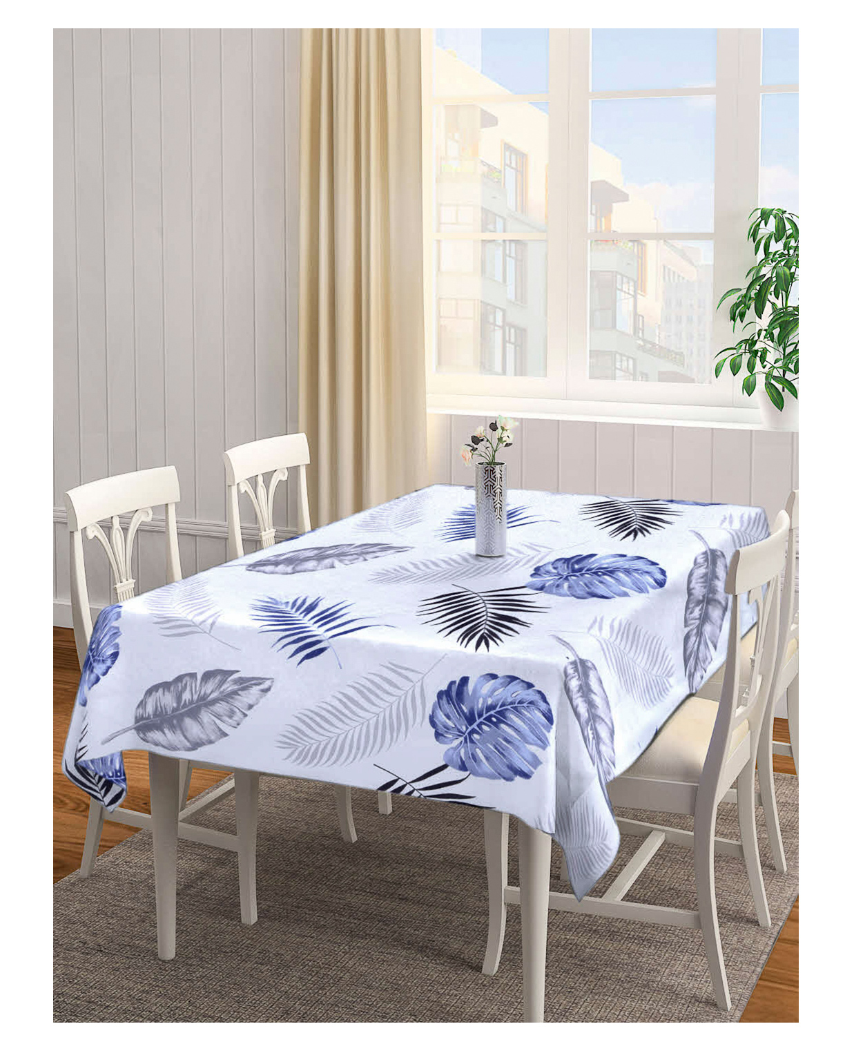 Arrabi Floral TC Cotton Blend 6 Seater Table Cover Artc - Multicolor-image-8