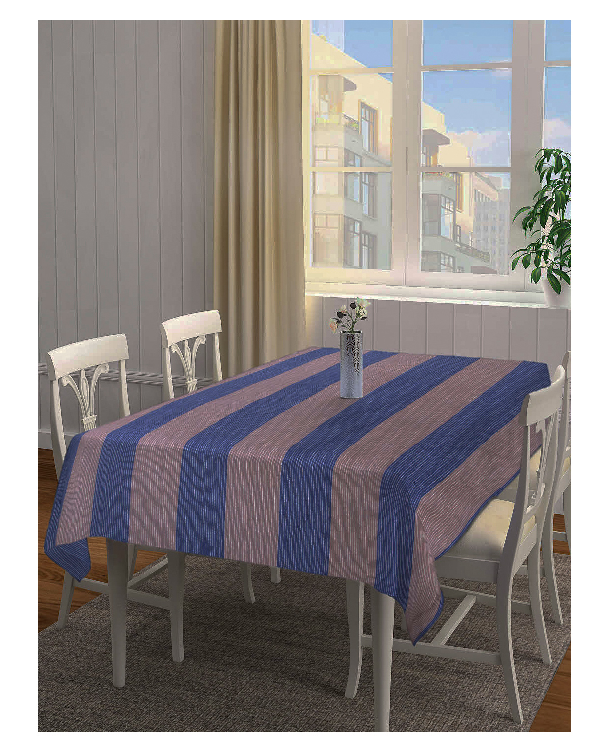 Arrabi Floral TC Cotton Blend 6 Seater Table Cover Artc - Multicolor-image-9