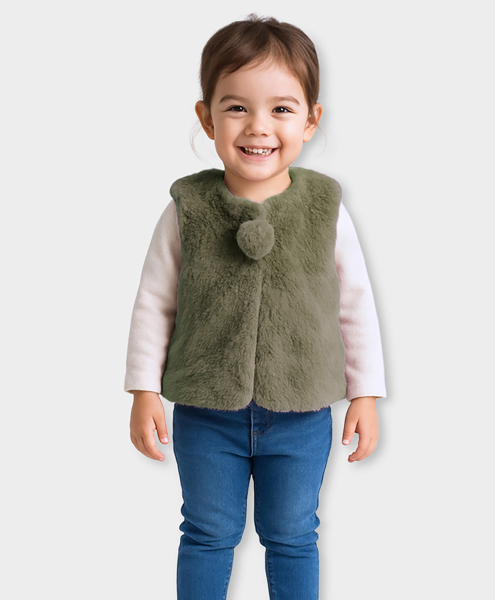 Mi Arcus 100% Polyester Winter Wear Sleevless Vest Cameo Brown-picture-18