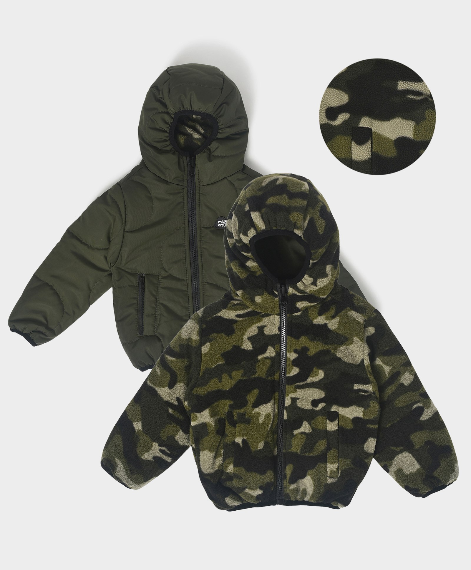 Mi Arcus 100% Polyester  Full Sleeves Solid Winter Wear Reversible Jacket - Green-picture-21