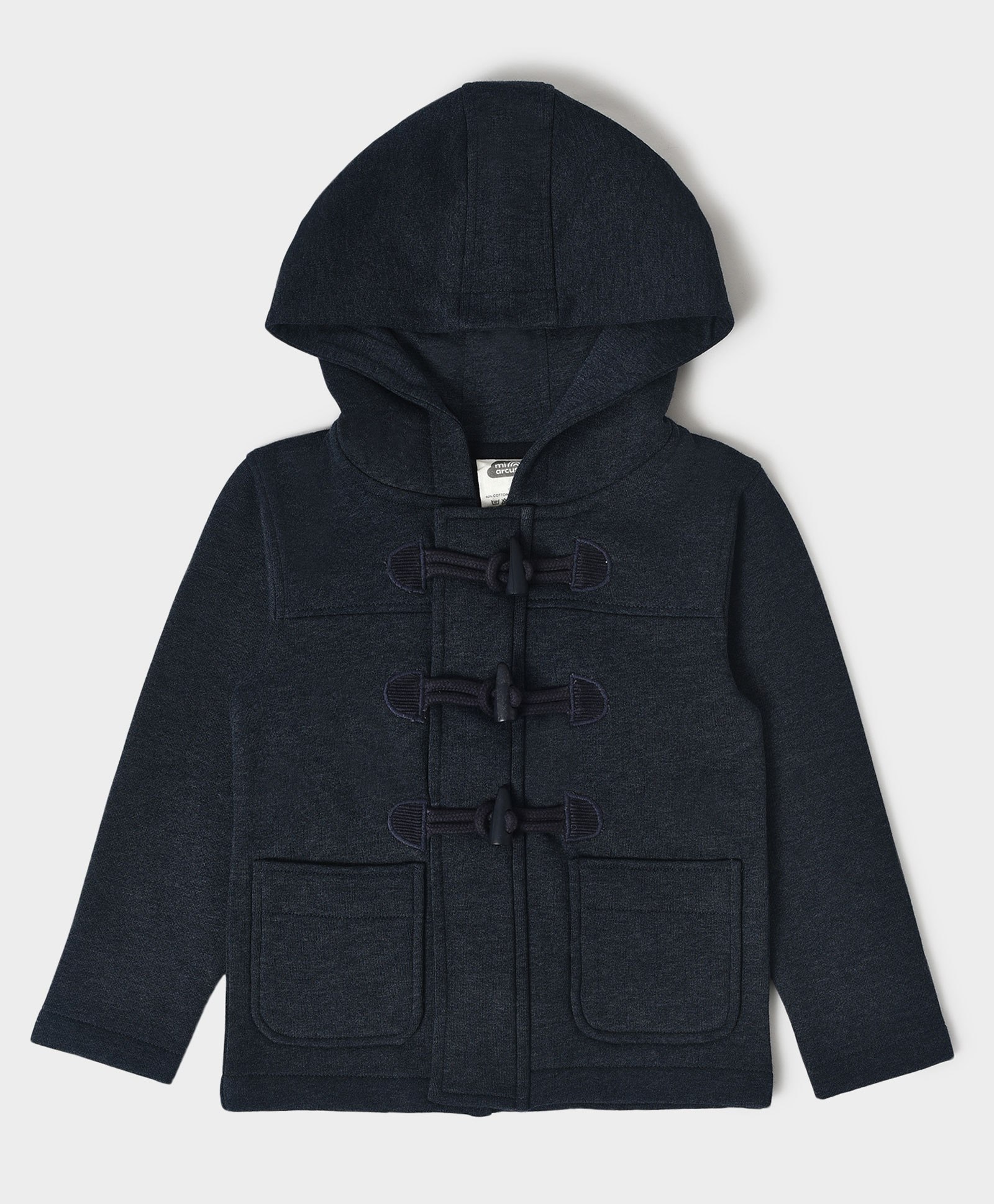 Mi Arcus 60% Cotton 40% Polyester Full Sleeves Hooded Winter Wear Coat - Navy Blue-image-23