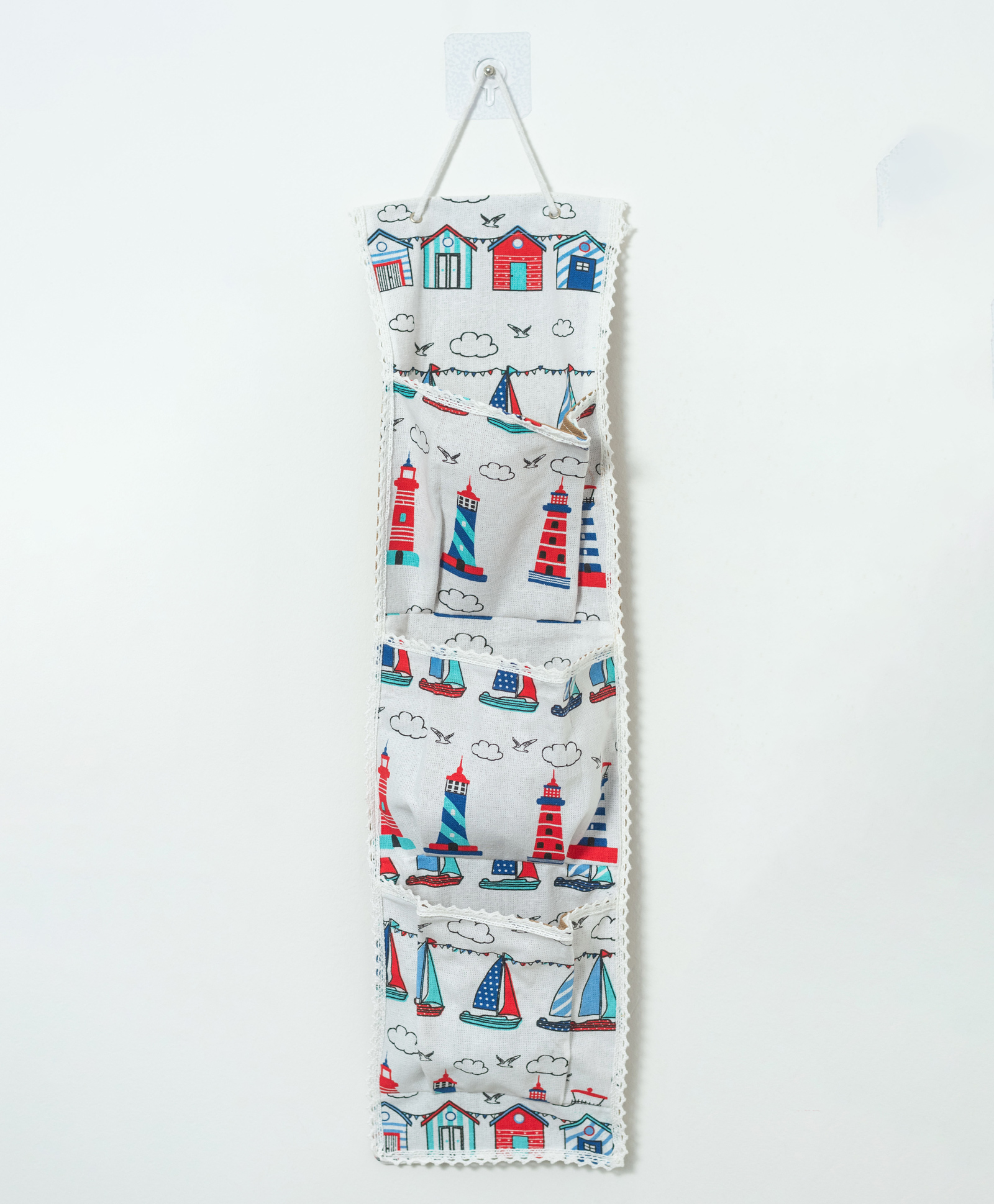 Blooming Buds 3 Pocket Wall hanging Organizer - Lil Sailor Multicolor-picture-23