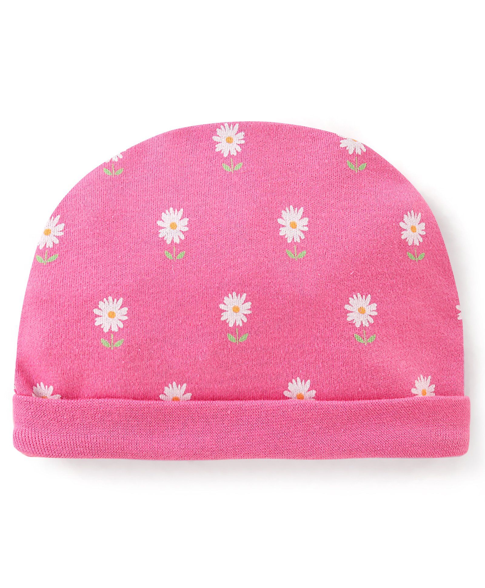 Babyhug 100% Cotton Knit Cap Floral Print -Pink-picture-15