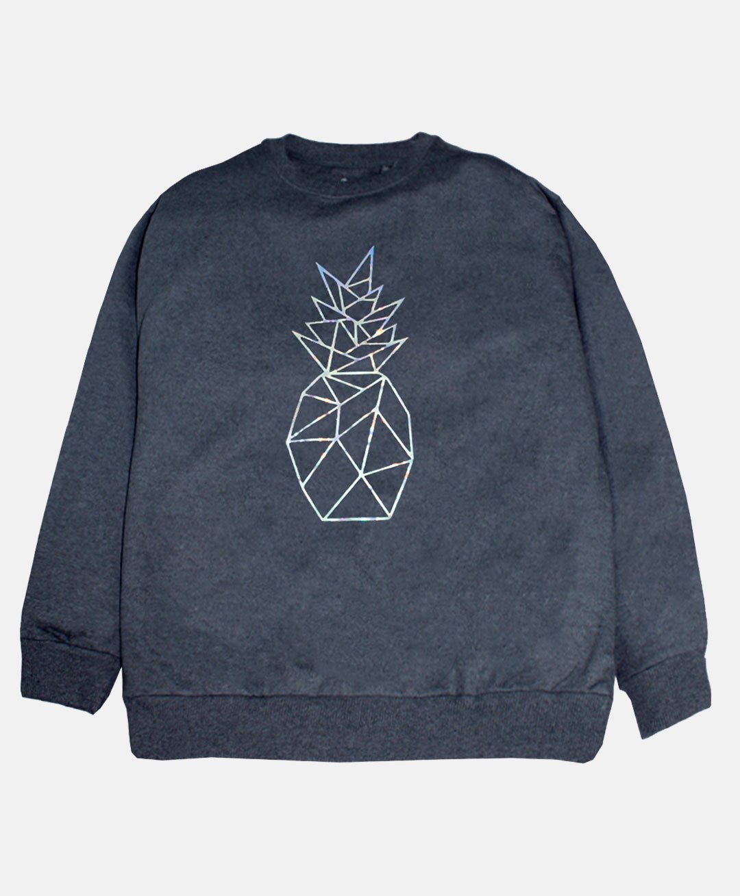 Kiddopanti Full Sleeves Placement Pineapple Printed Sweatshirt - Grey Melange-picture-24