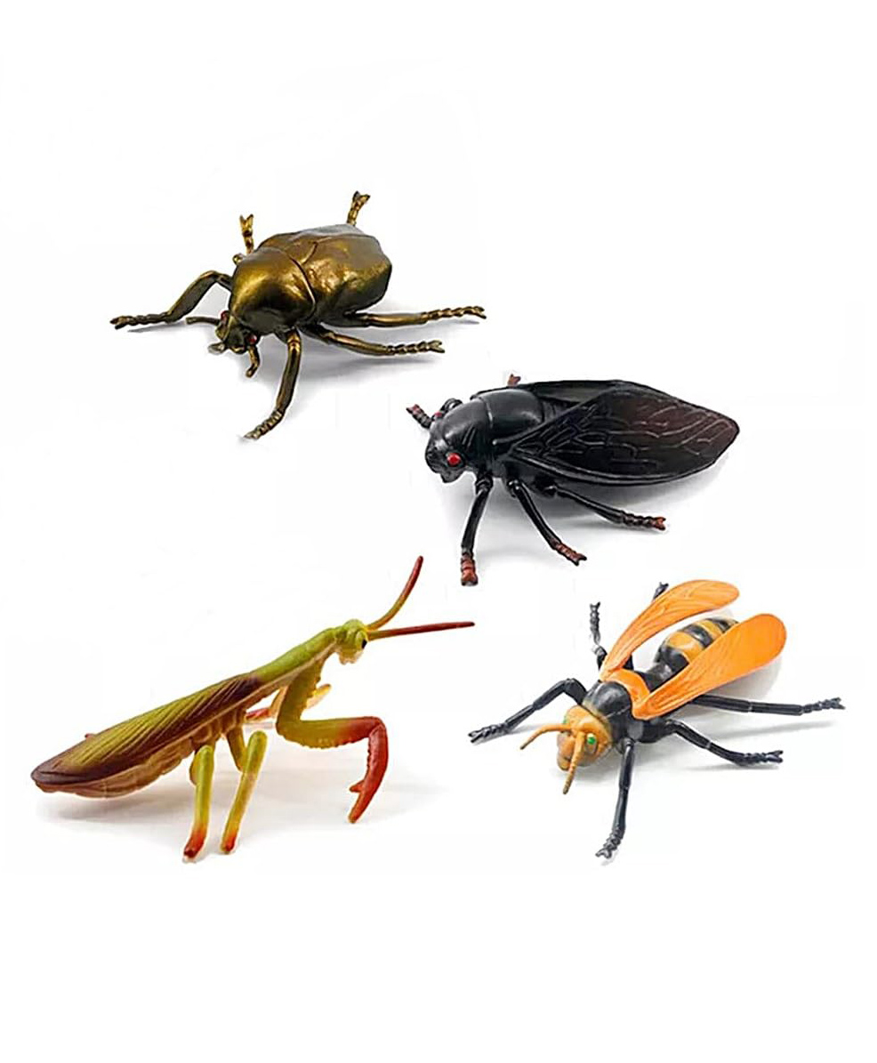 Muren Real Looking Fake Insects Toy Figures Educational Toys Pack of 4 Multicolor - (Color May Vary)-picture-23