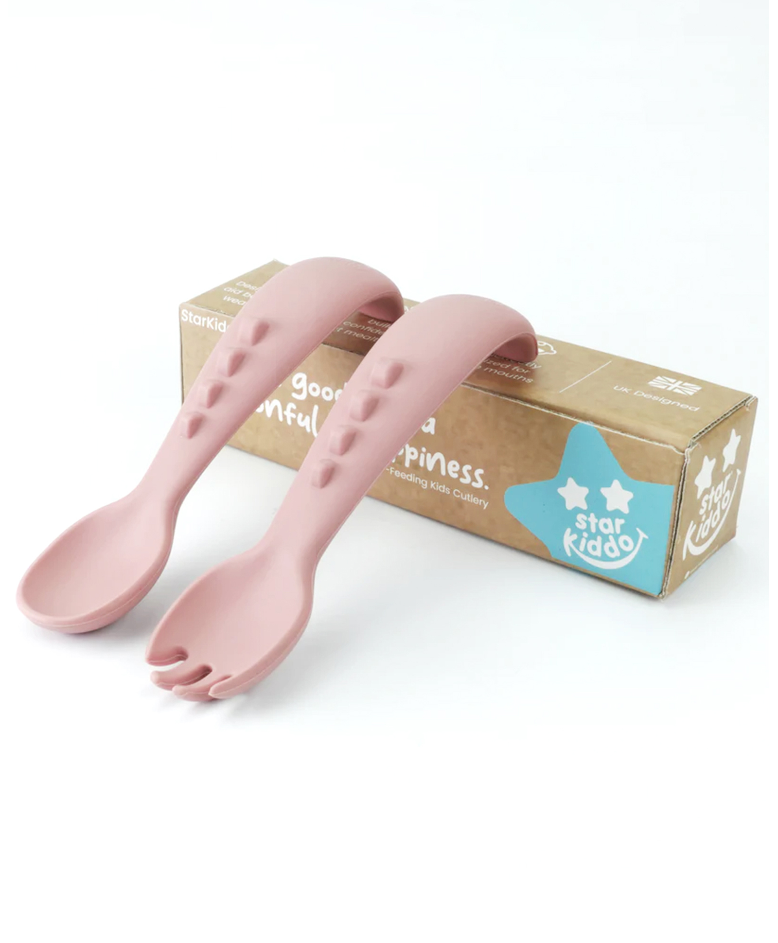 Starkiddo Baby Silicone Soft Spoon and Fork Set- Pink-picture-19