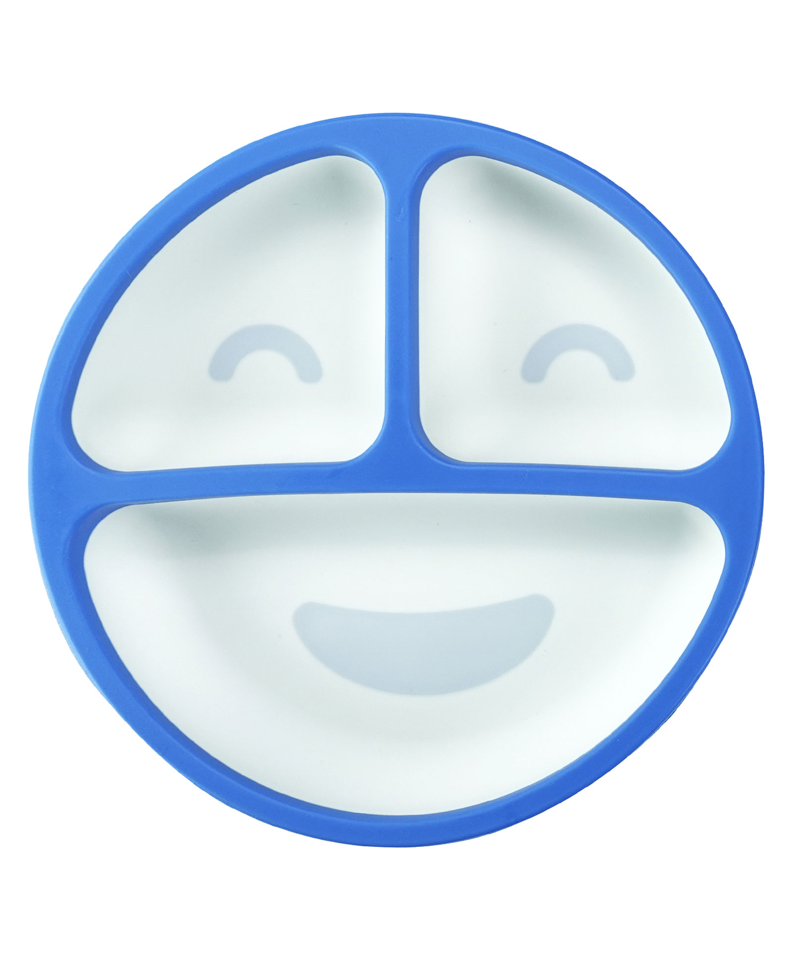 Starkiddo Silicone Smiley Plate without Lid  Weaning Set - Blue-image-30