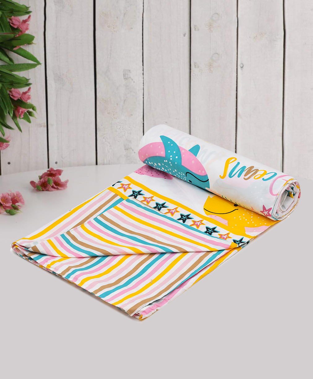 RRC Super Soft Brushed Microfiber Cotton Single Quilt Duvet Cover With Zipper Closure & Corner Ties - Yellow-picture-28