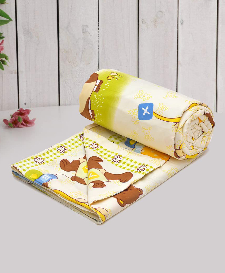 RRC Super Soft Brushed Microfiber Cotton Single Quilt Duvet Cover With Zipper Closure & Corner Ties - Yellow-picture-27