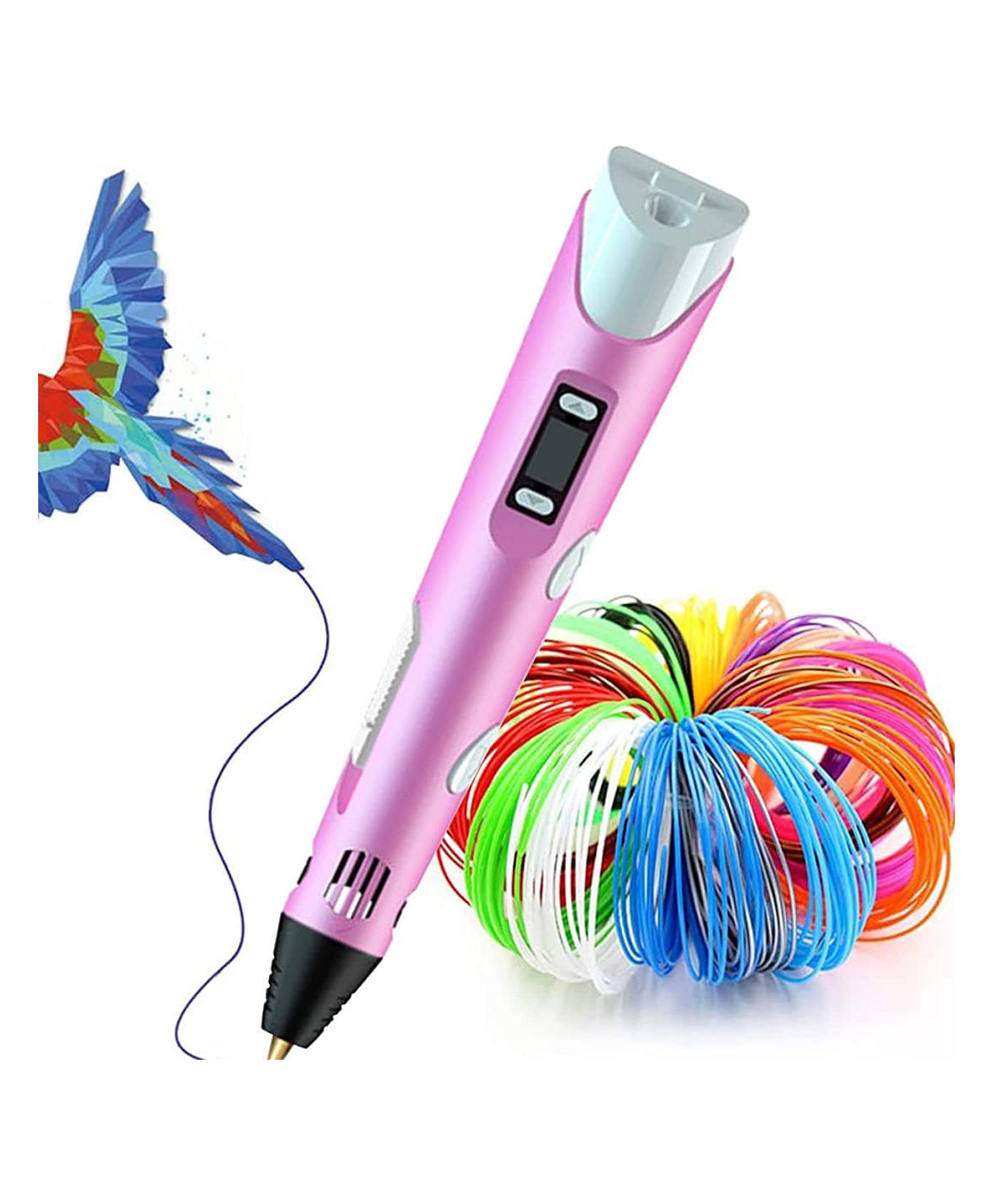 ARCADE TOYS Multicolur 3D Printing Doodle Drawing Pen with ICD Screen & Filaments for Kids & Adults - Colour may vary-picture-31
