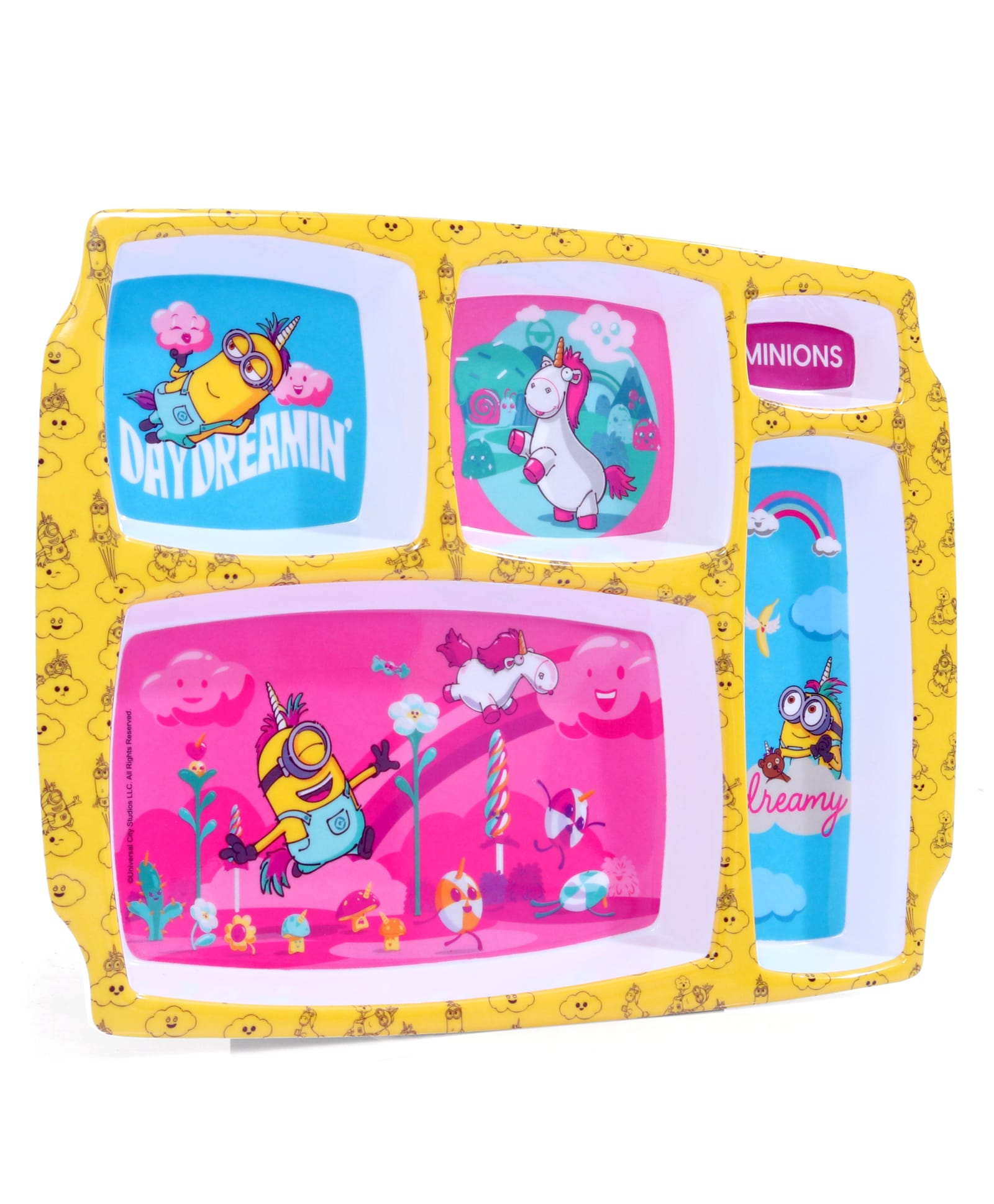 Servewell 5 Partition Plate Minions Theme - Multicolour-image-47