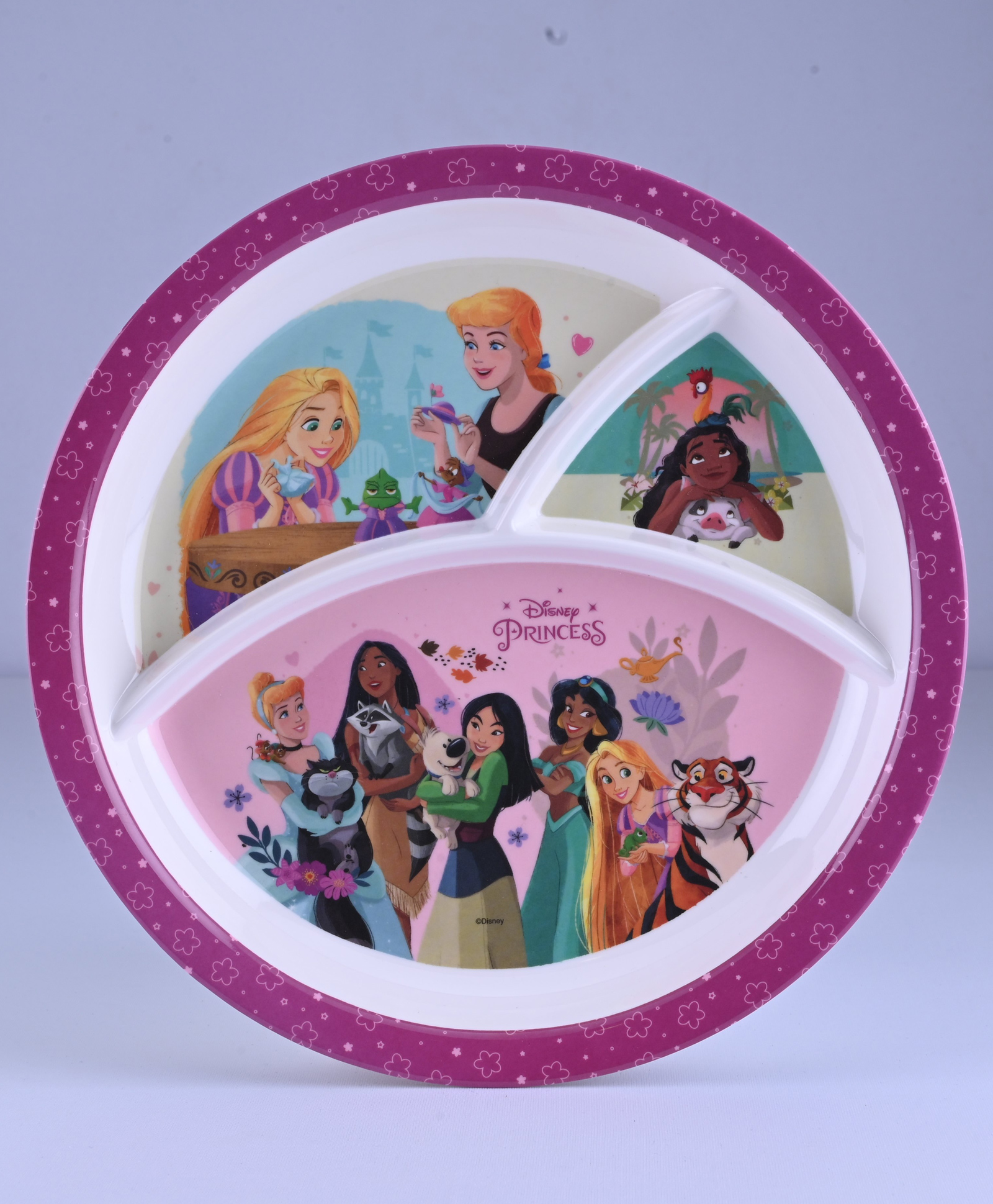 Servewell 3 Partition Plate Disney Princess Theme - Pink-image-17