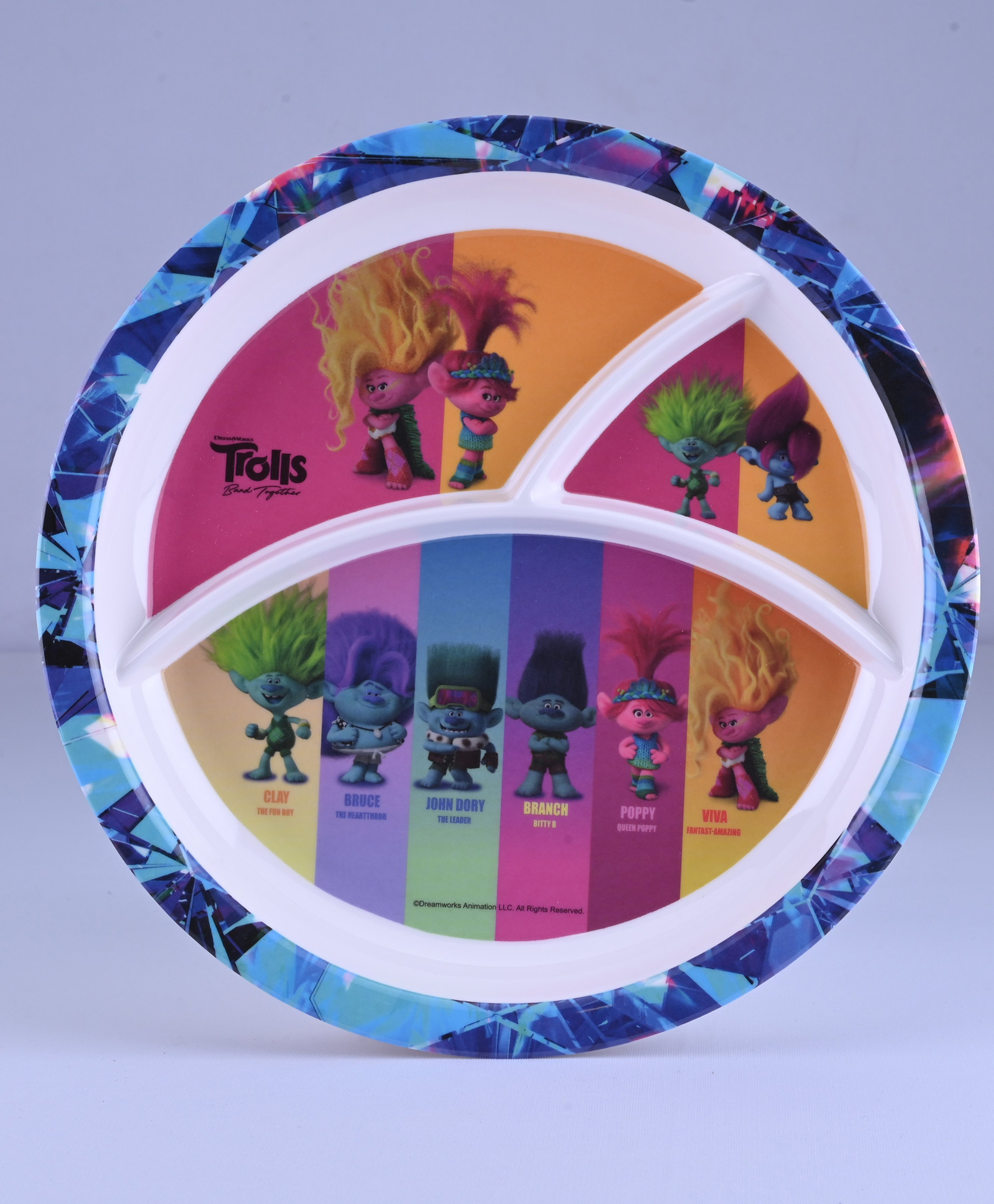 Servewell 3 Partition Plate Trolls Theme - Multicolour-image-16