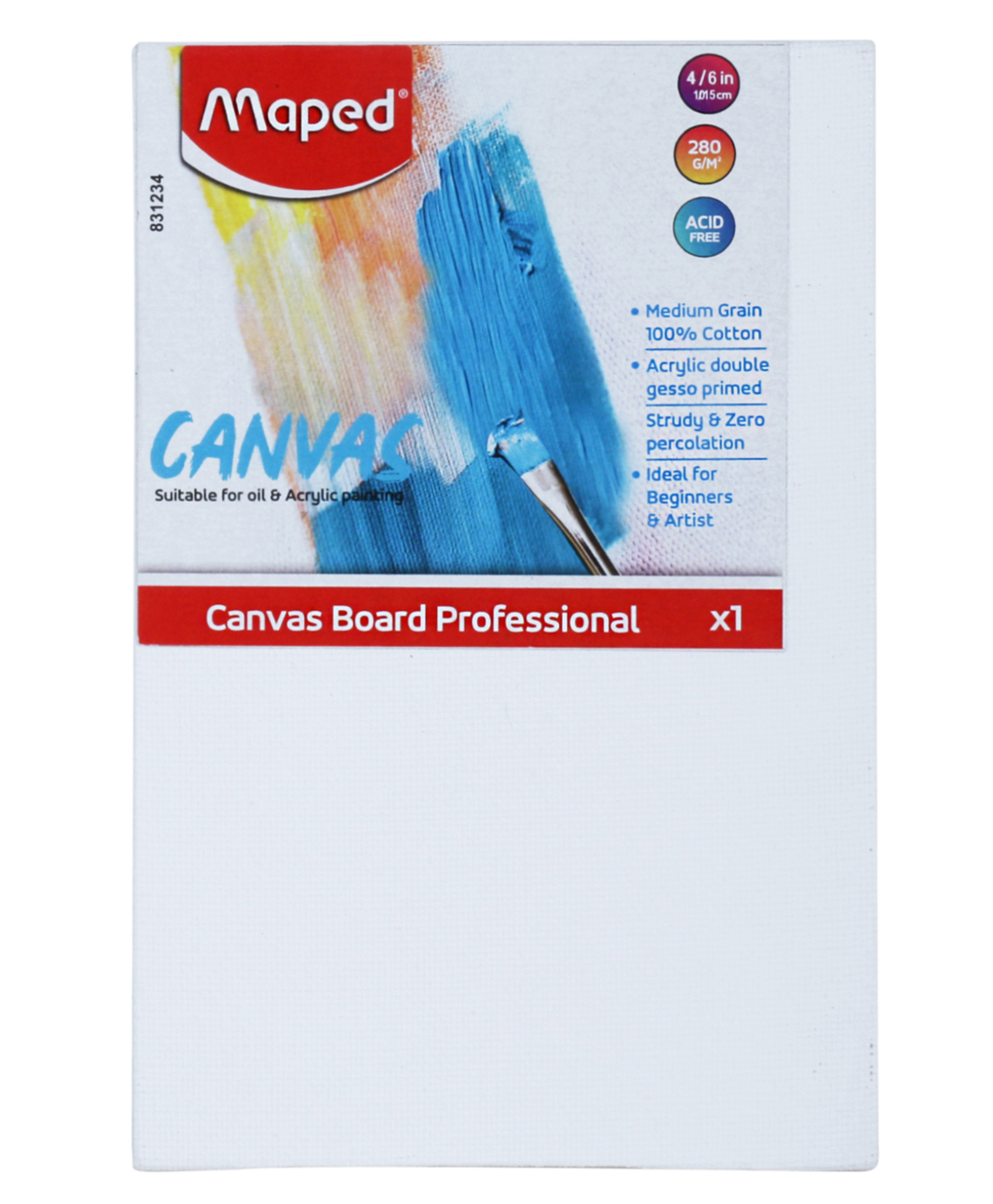 Maped Stretched Canvas Rectangle Shape - White-image-48