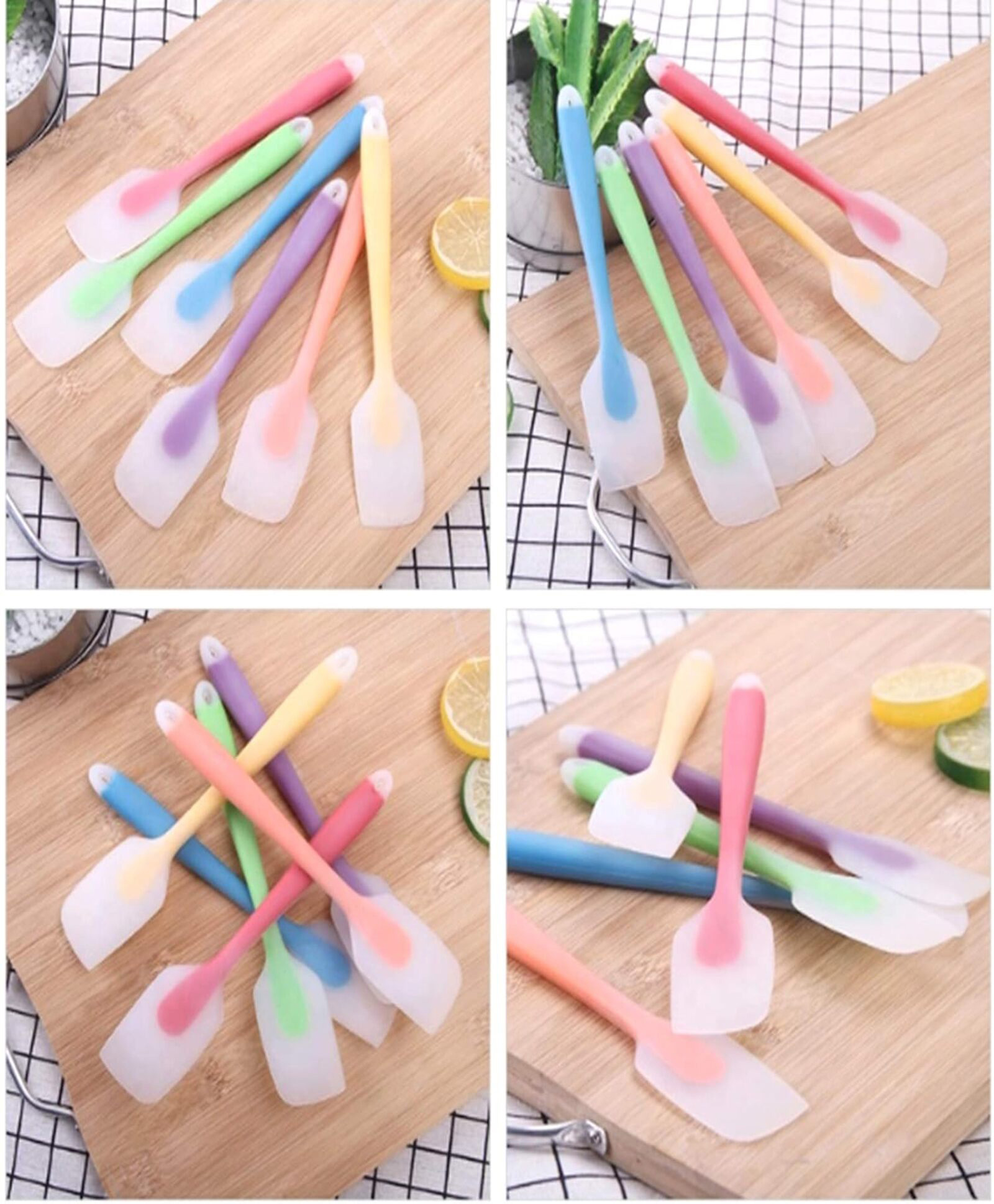 Evafly Silicone Spatula Set with Basting Brush Non-Stick & Heat Resistant Food Grade Safe Assorted Colour - Pack of 5-image-10