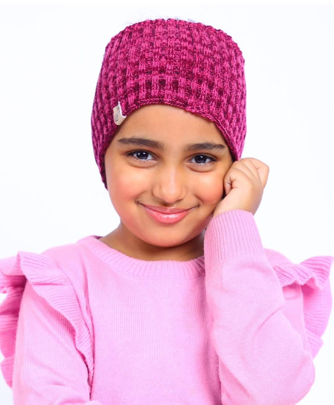 BHARATASYA Mix Yarn Knitted Ski Winter Wear Headband - Purple-image-39