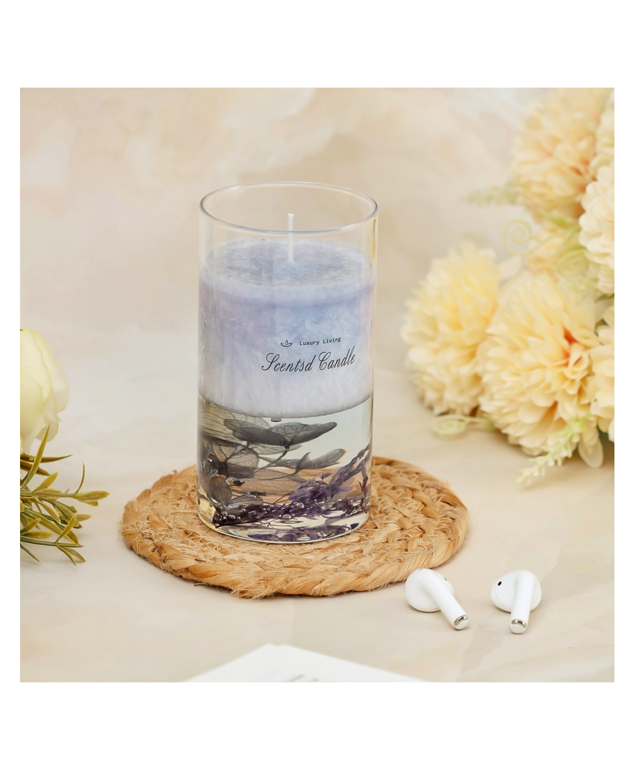 The Procure Store Luxury Living Aromatic Scented Candle with Jelly Base- Blue-image-5