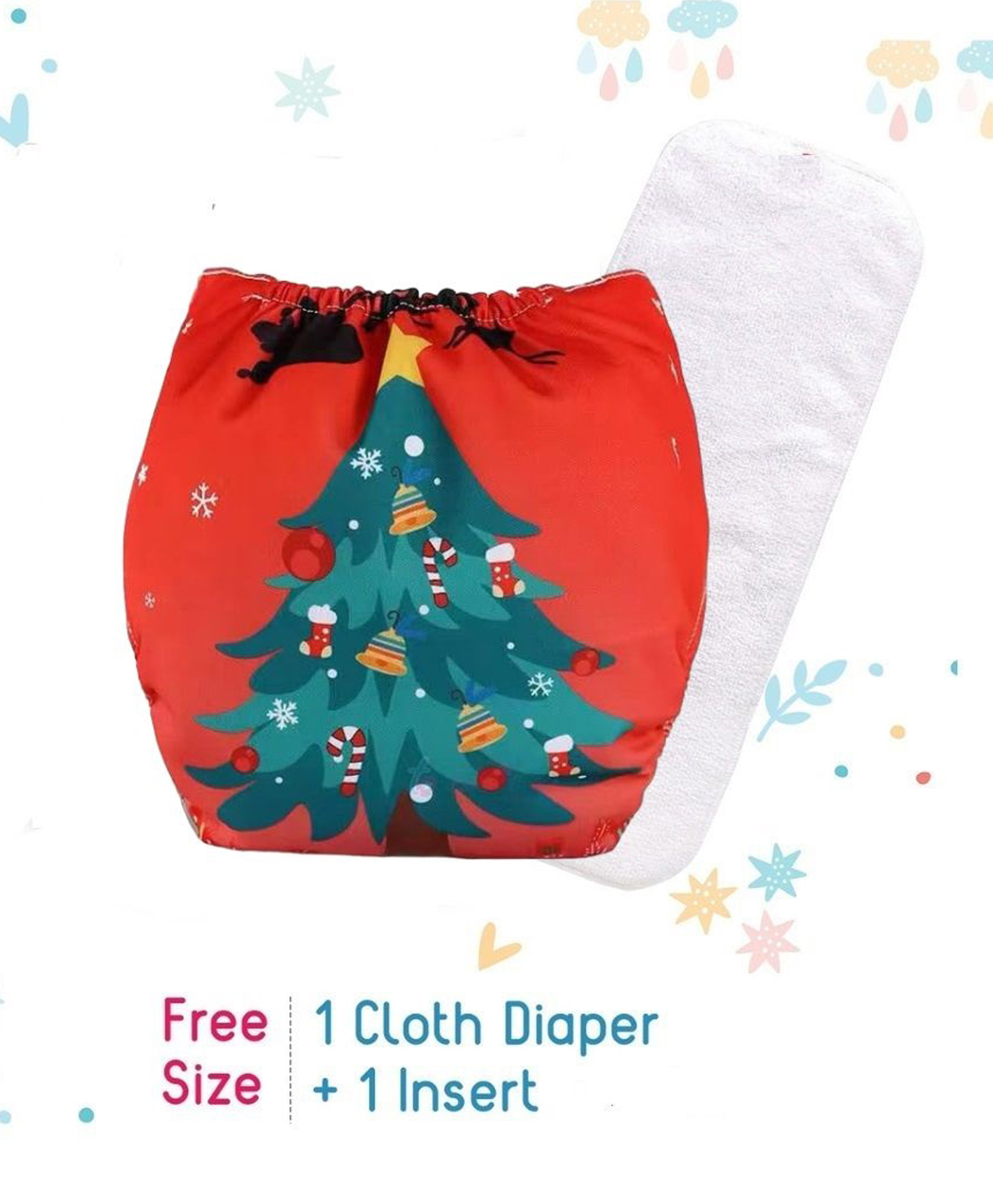 Butterthief Tree Printed Washable & Reusable Cloth Diaper for New Born Baby 0-24 Months  (1 Diaper + 1 Organic Cotton Absorber)-image-25
