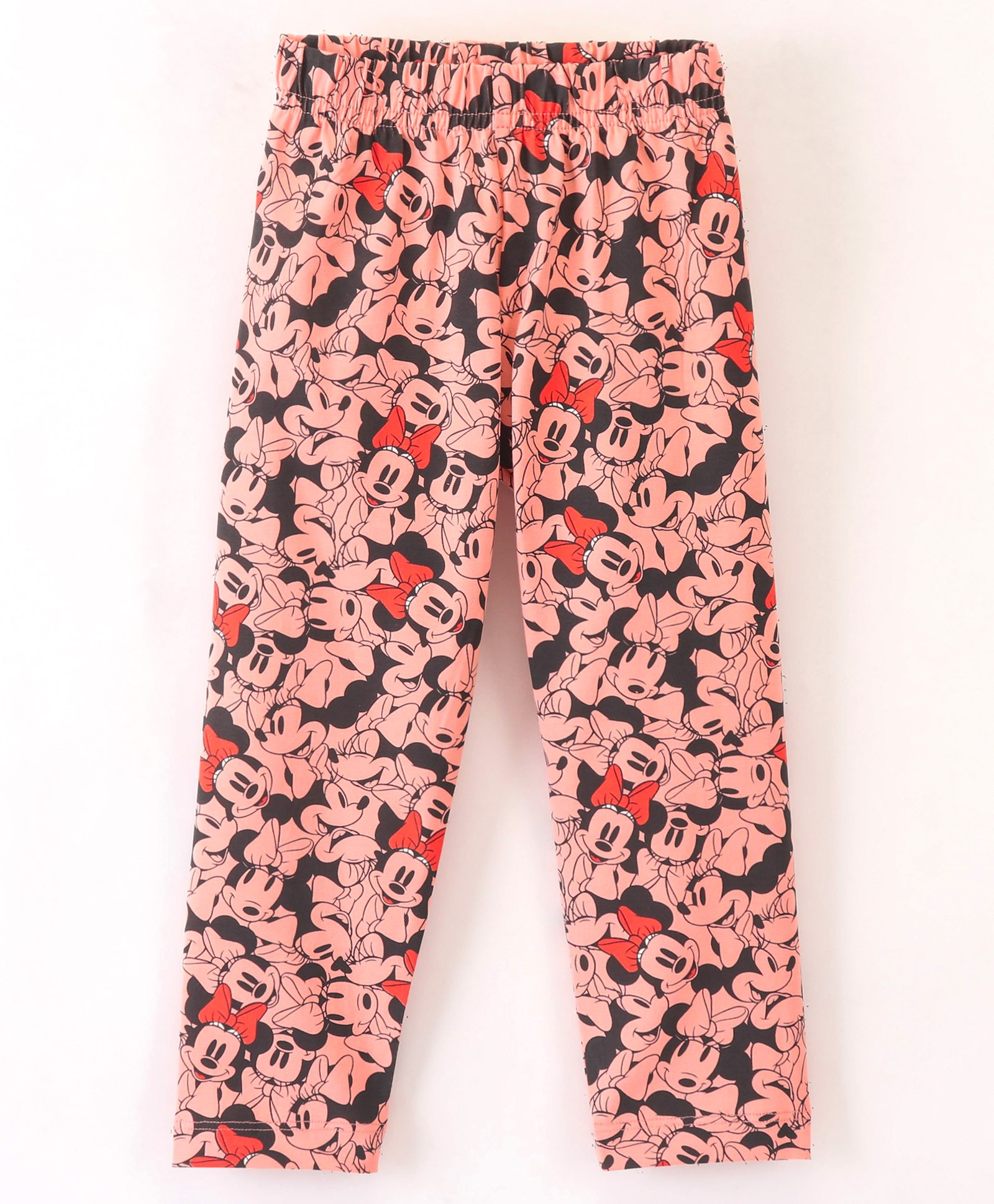 Doreme Single Jersey Full Length Leggings Mickey & Minnie Mouse Printed - Tropical Coral-image-46