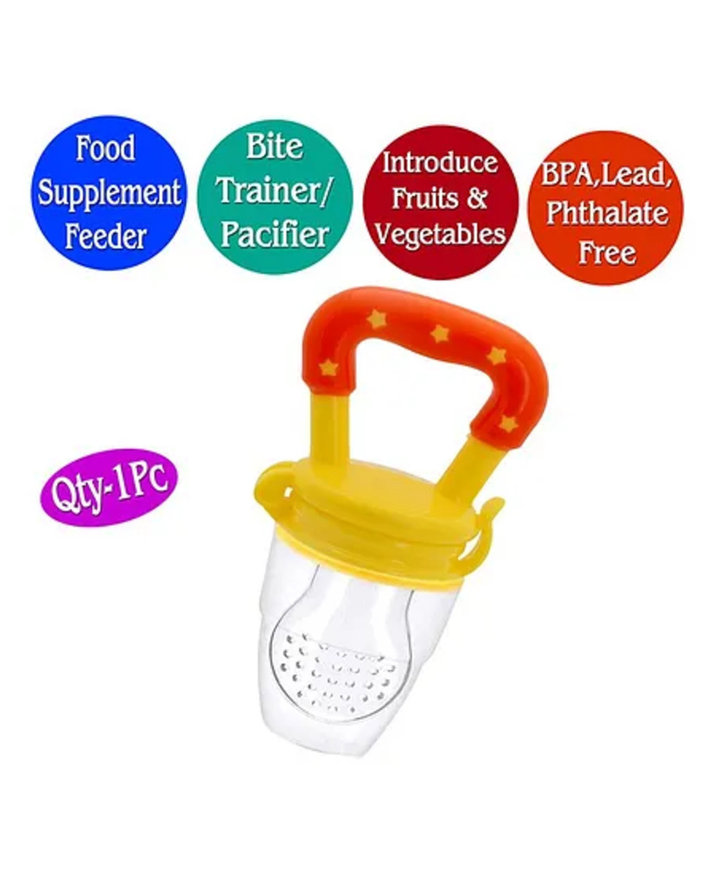 BOXOT IMPEX Baby Food Feeder Fruit Nibbler Soft Silicone for Babies (Pack Of 1)(Color May Vary)-image-42