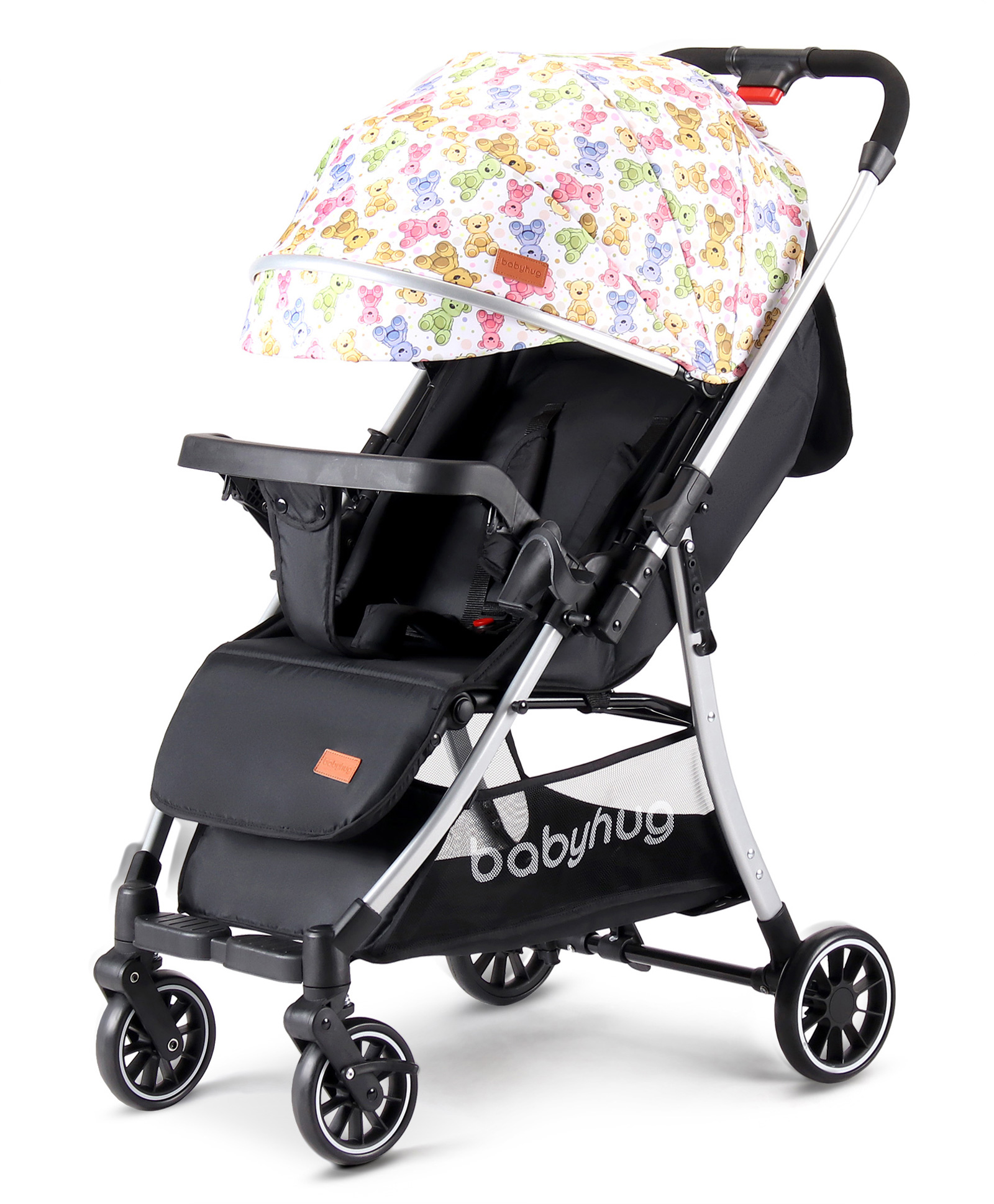 Babyhug Travel Compact Baby Stroller with Reversible Handle Adjustable Backrest & Canopy - Multicolor-image-47