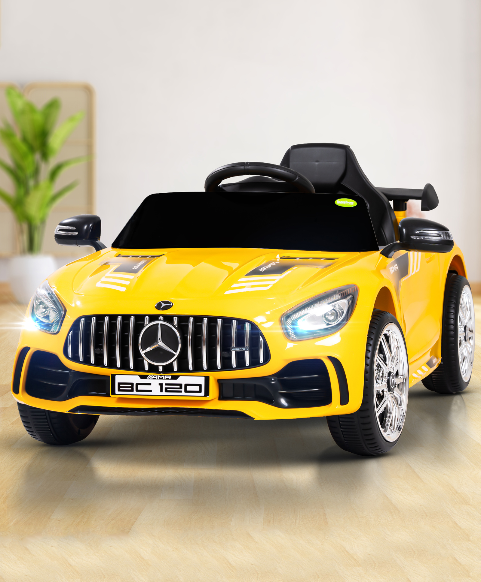 Baybee Spyder Pro Battery Operated Car for Kids, Ride on Kids Car with Music & Light, Baby Big Car Rechargeable Battery Car, Electric Car for Kids - Yellow-image-28